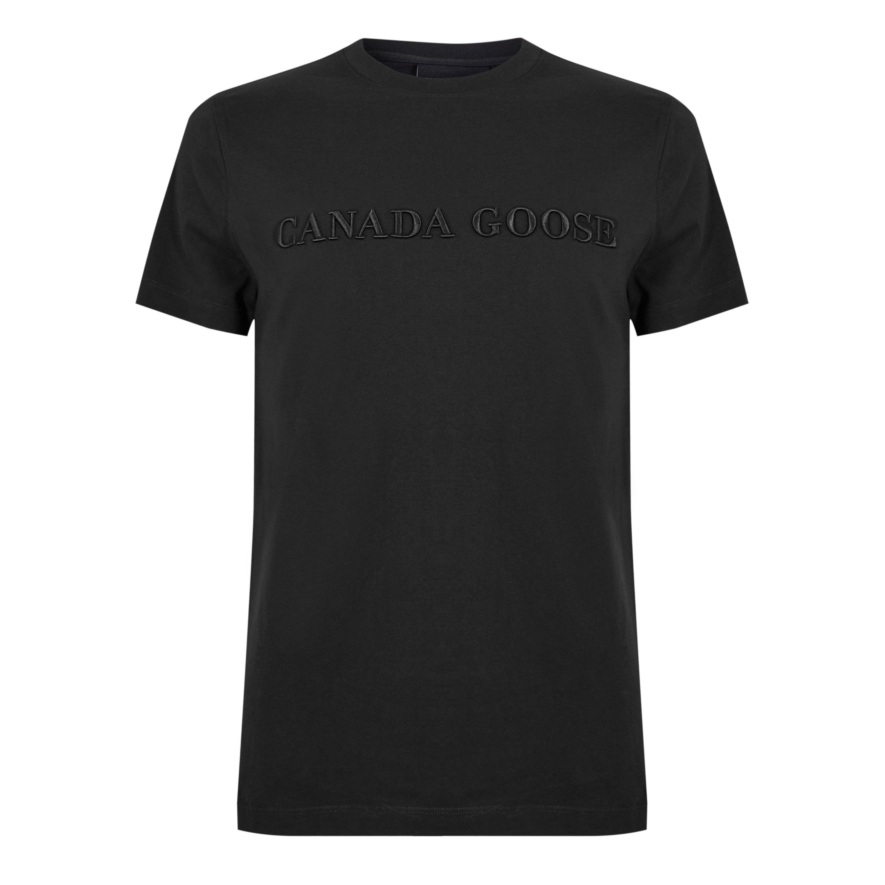 Black 61 - Canada Goose - Mens Logo Cotton T-Shirt - 5