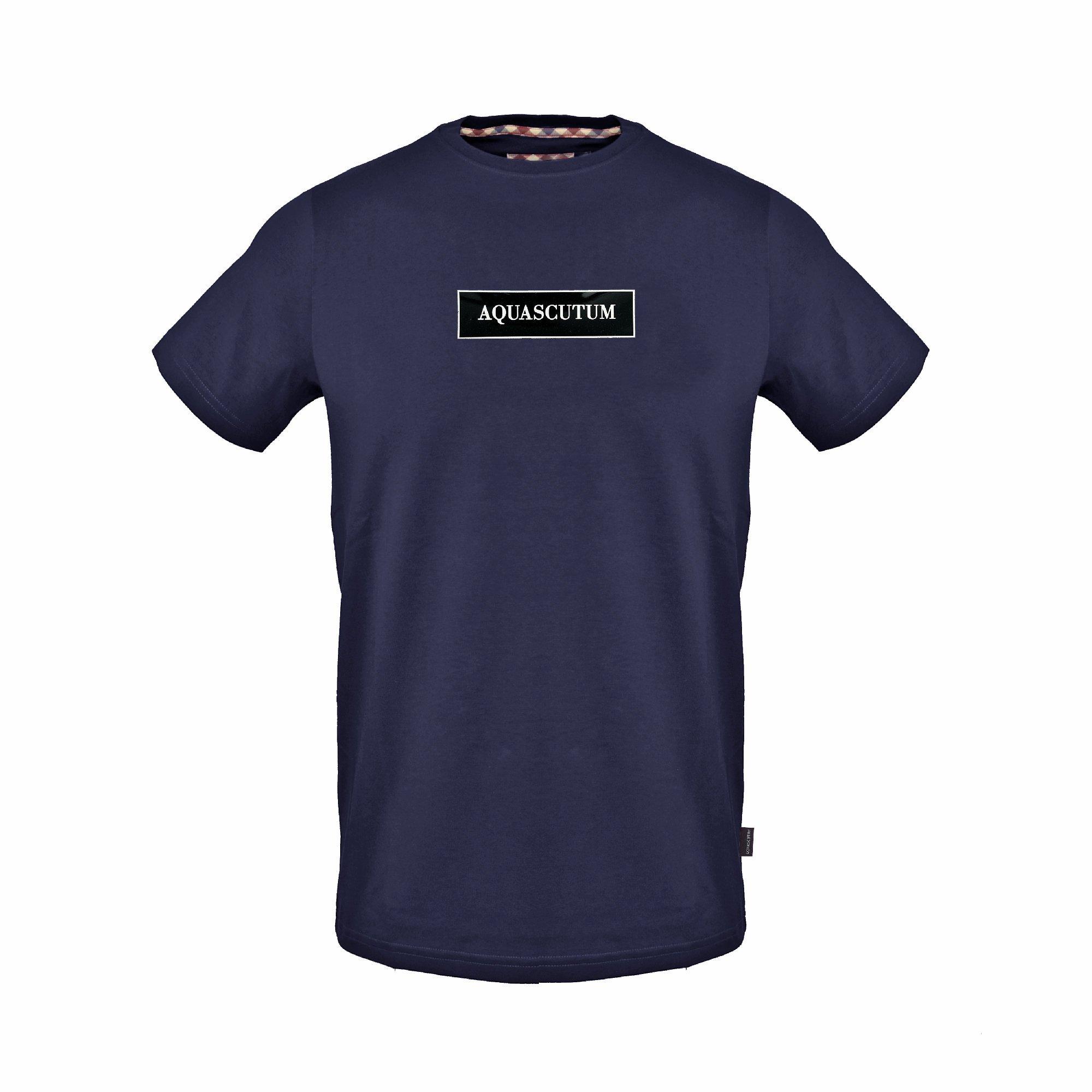 Aquascutum Men's T-Shirt - Navy - Small