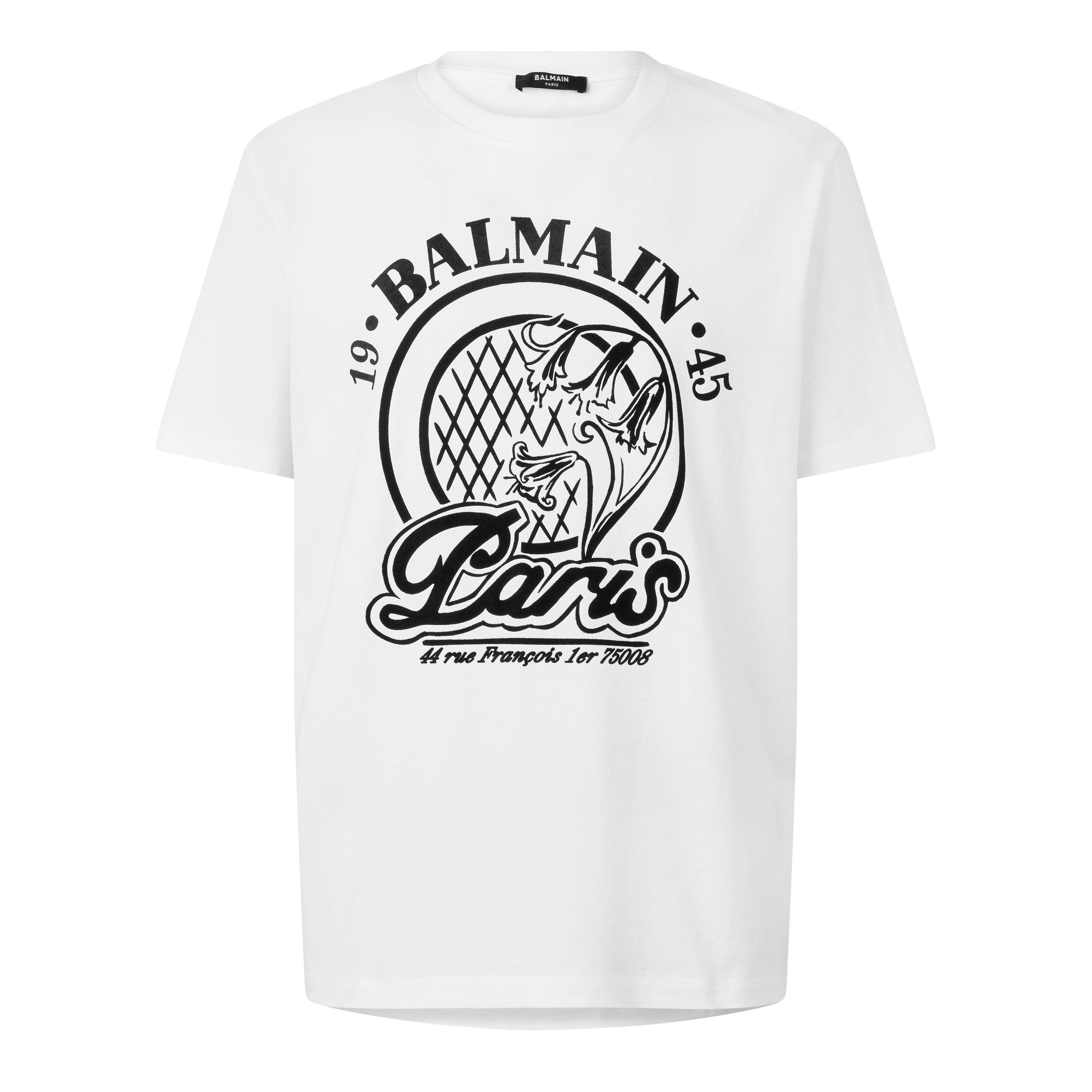 White - Balmain - Balmain Flock Tee Sn64 - 1
