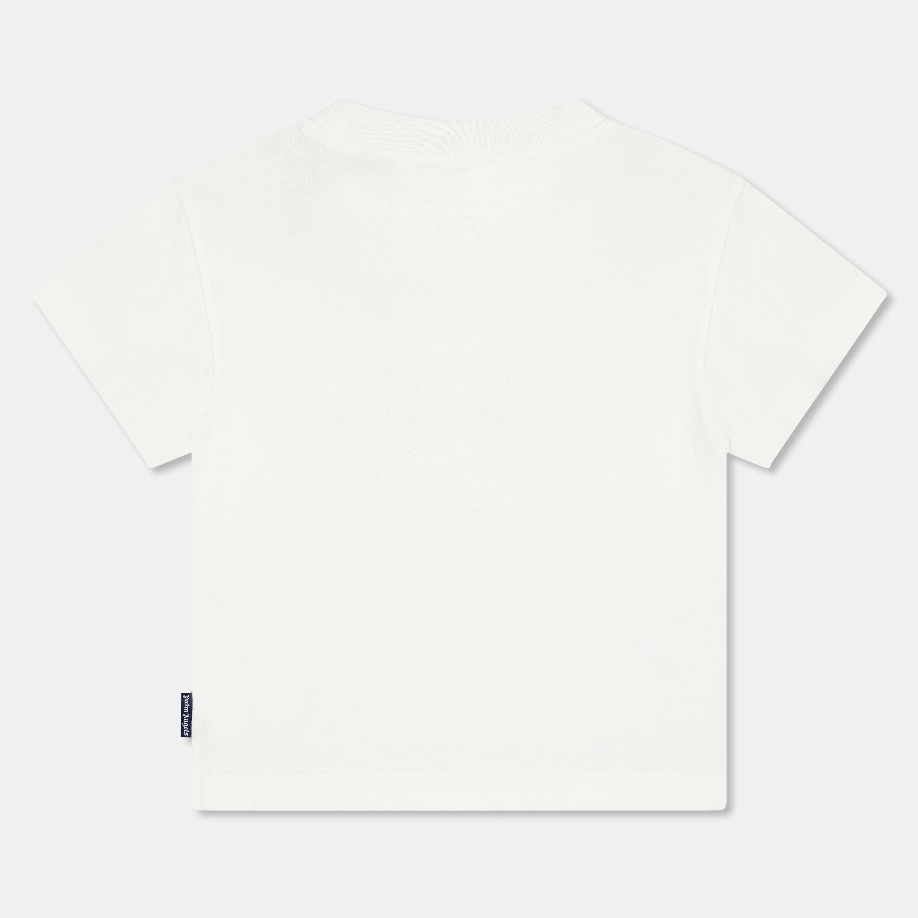 Wht/Pnk 0330 - Palm Angels - Unisex Kids' T-Shirt - 2