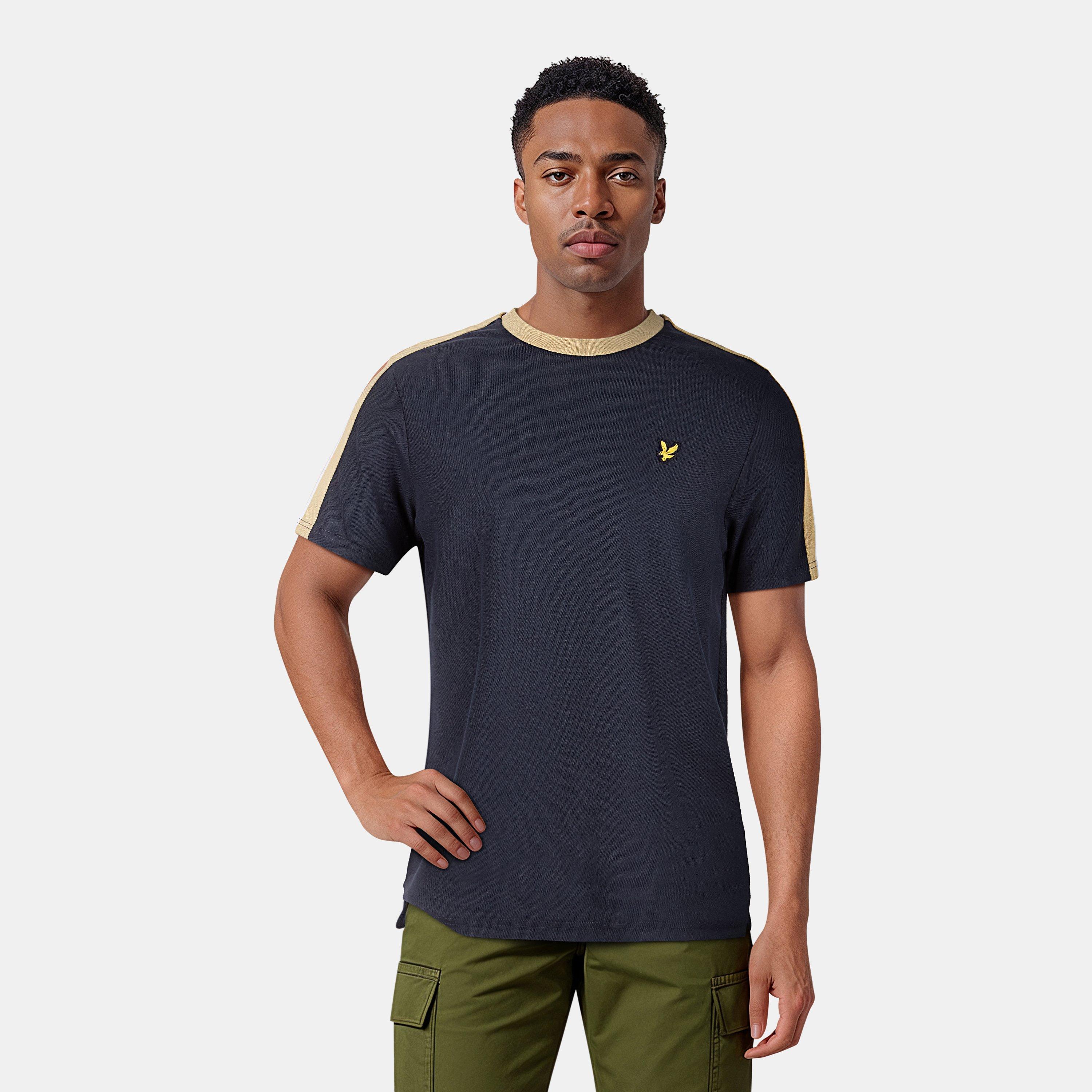 Dark Navy - Lyle and Scott - Men's Regular Fit Contrast T-Shirt - 3