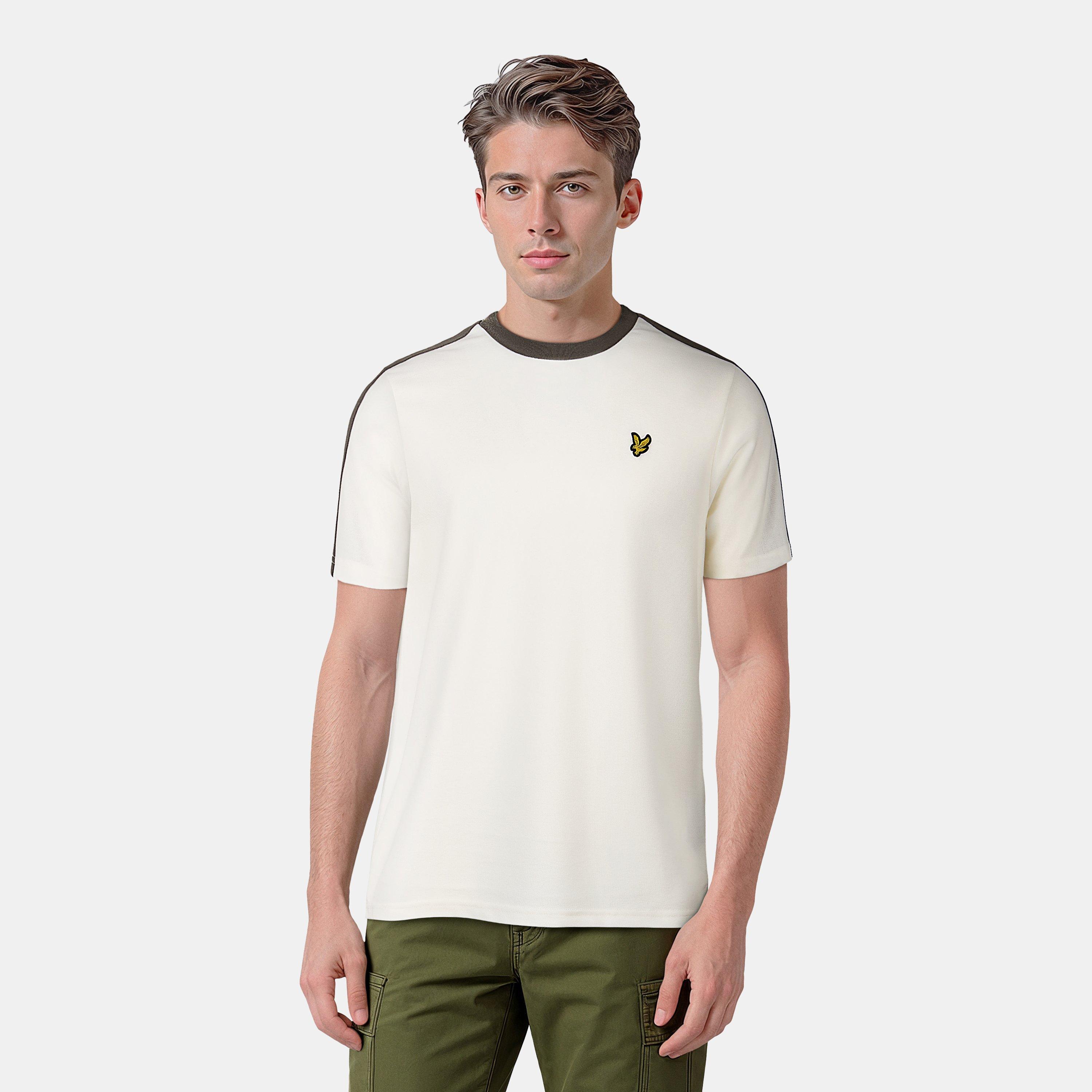  Natural - Lyle and Scott - Men's Regular Fit Contrast T-Shirt - 3