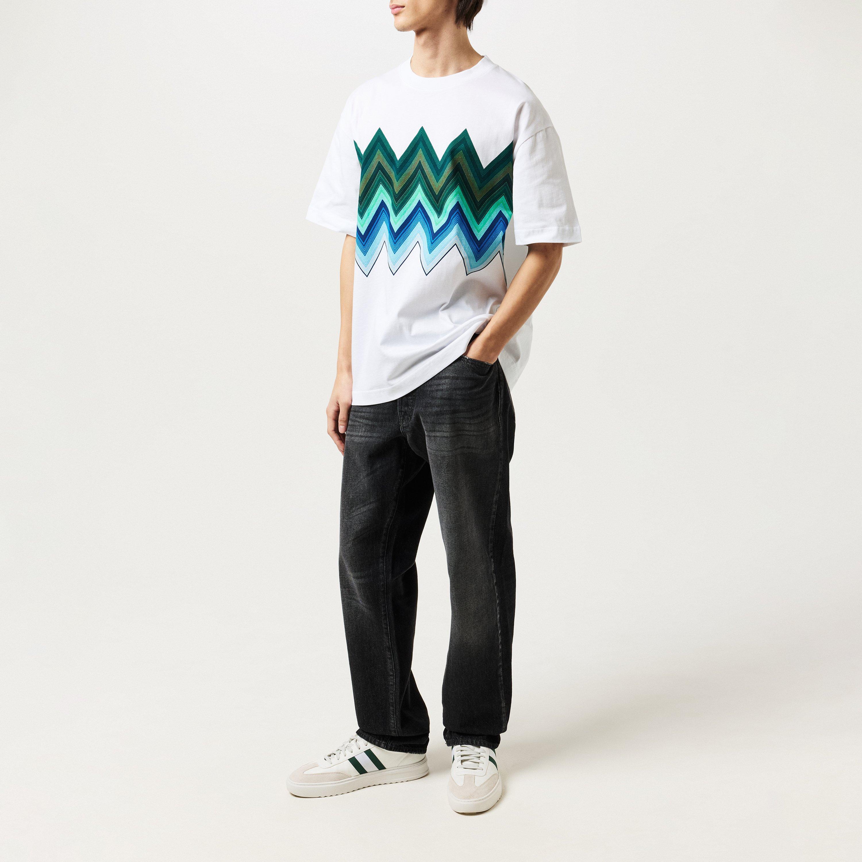Wht/Grn S01GB - Missoni - Big Zag T-Shirt - 3