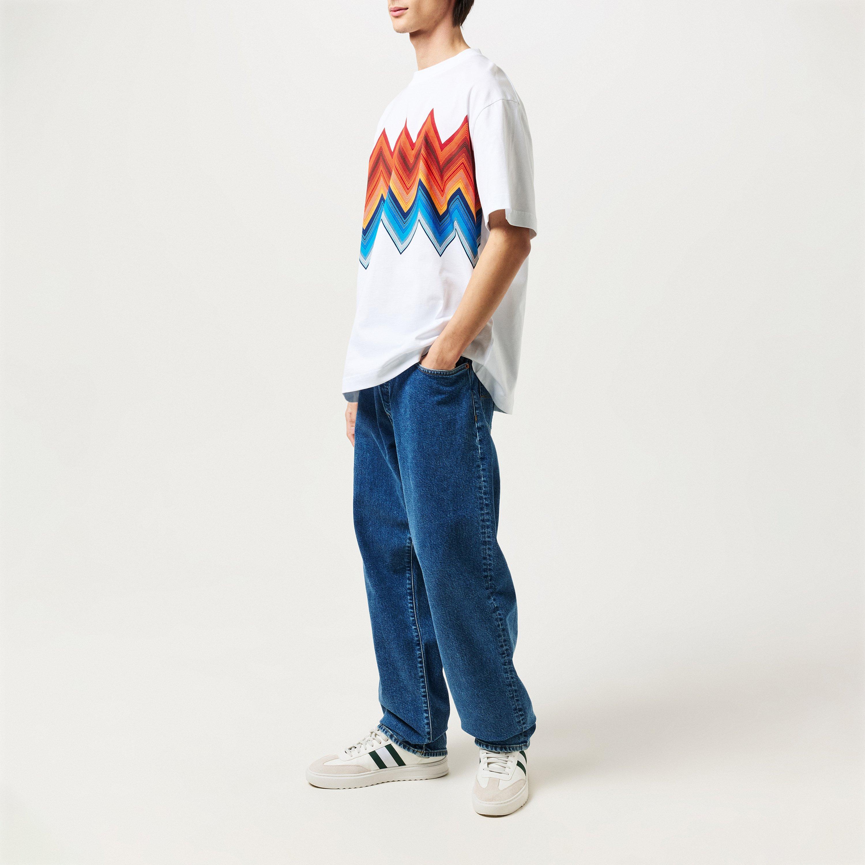 Wht/Org S01G9 - Missoni - Big Zig Zag T-Shirt - 3