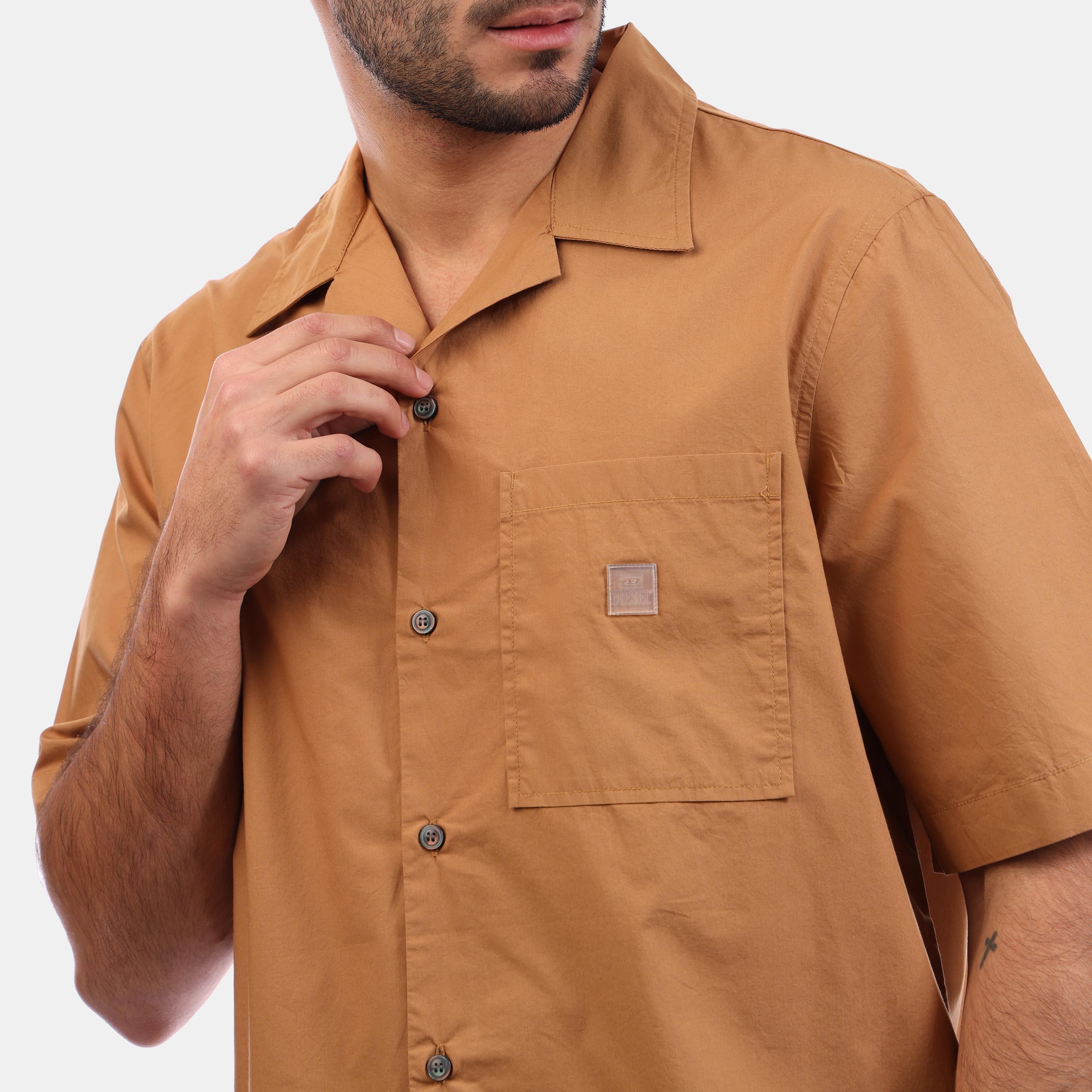Brown - Diesel - Men's Mac Out Cmici T-Shirt - 3
