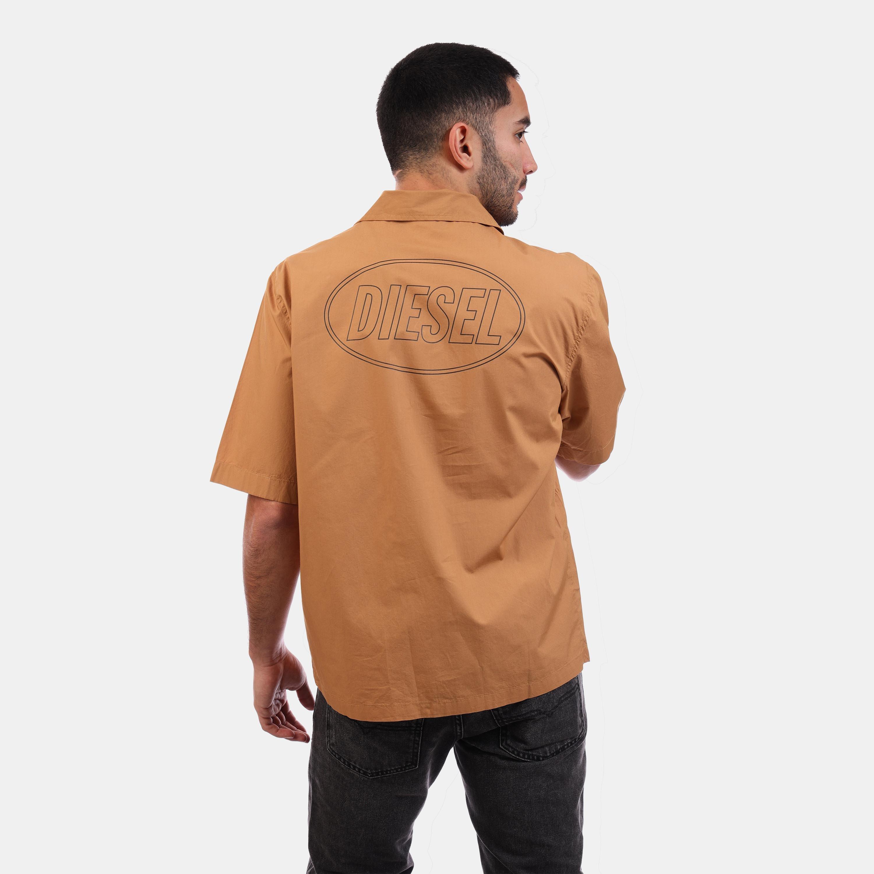 Brown - Diesel - Men's Mac Out Cmici T-Shirt - 4