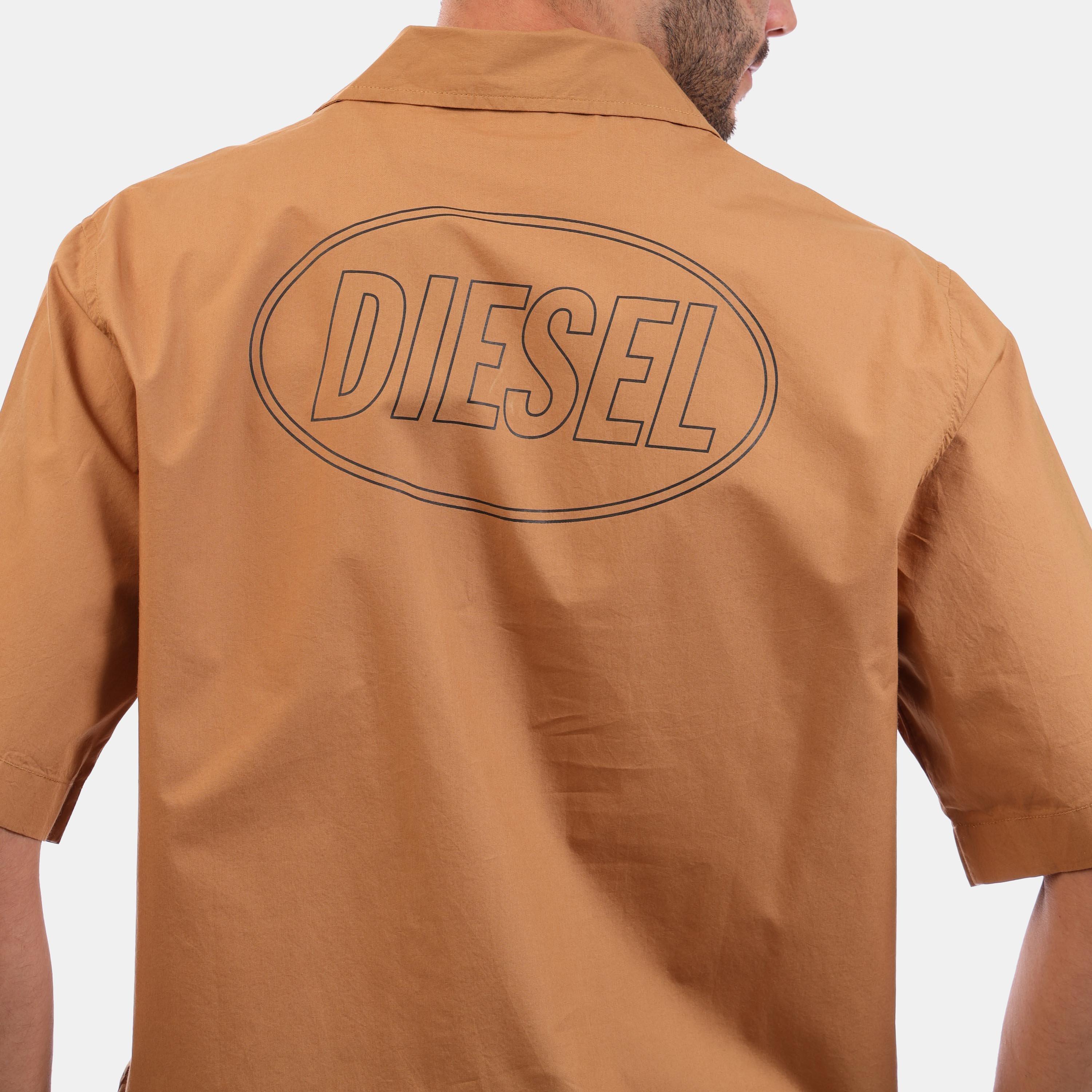 Brown - Diesel - Men's Mac Out Cmici T-Shirt - 5