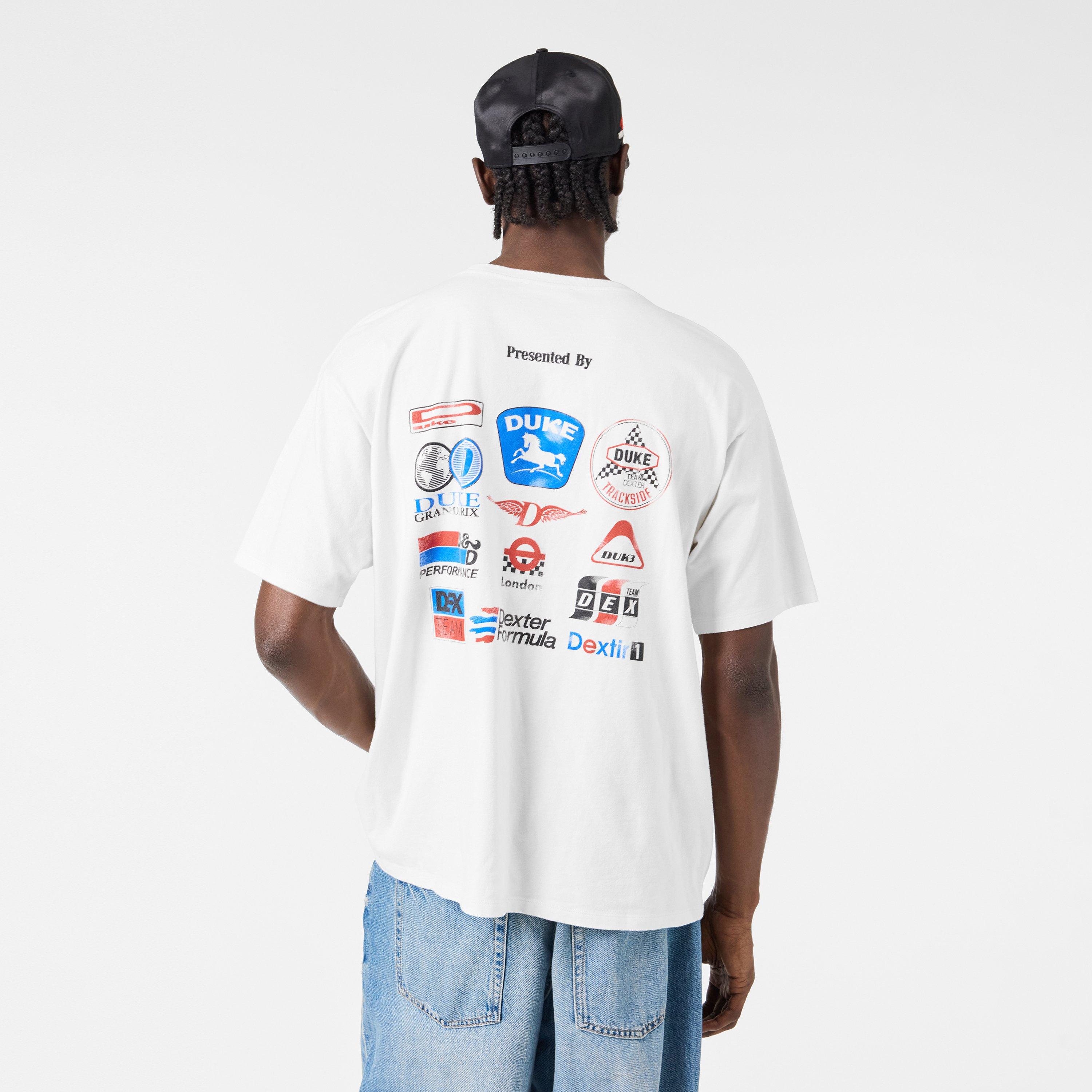 Vintage White - Duke and Dexter - Men's Oversized T-Shirt - 4