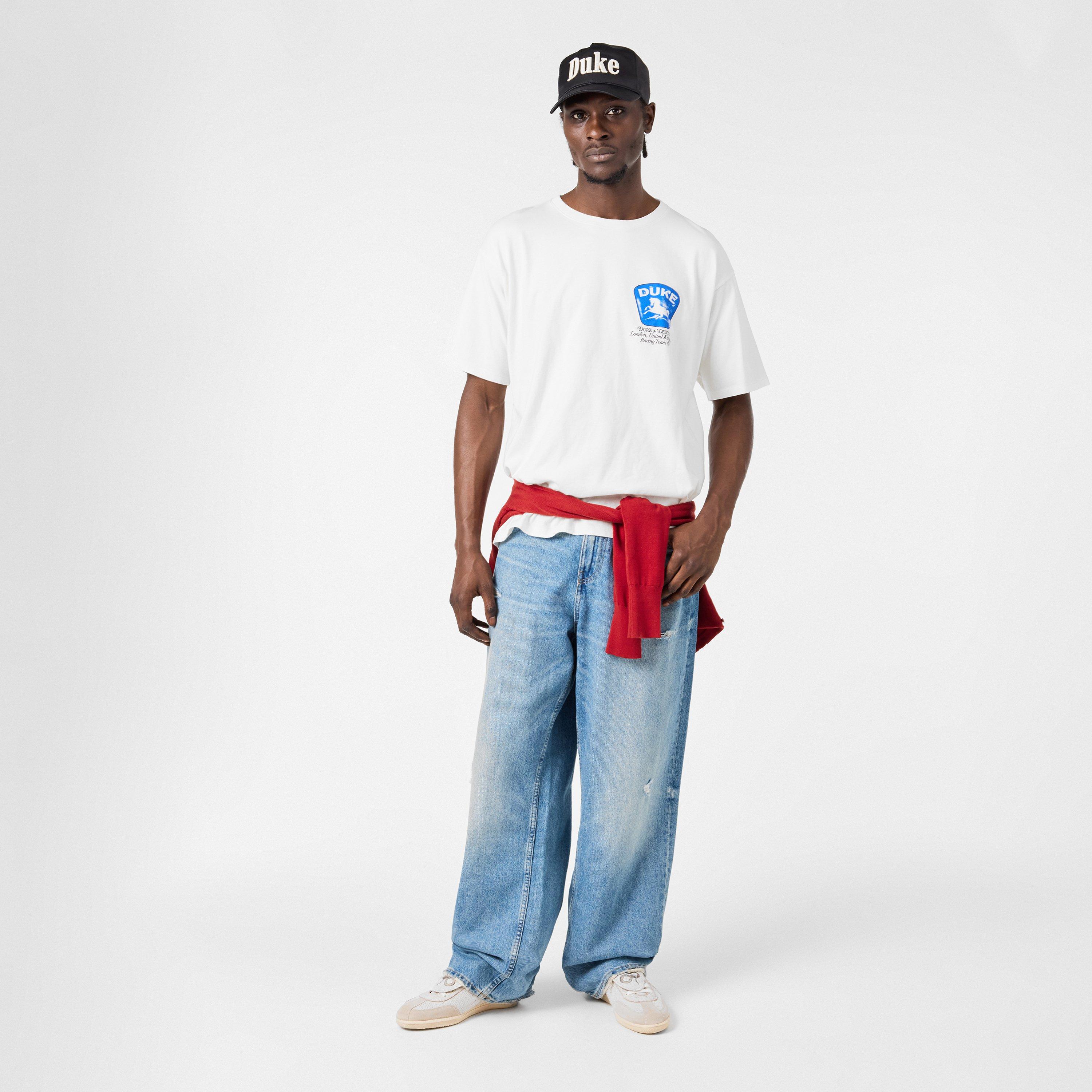 Vintage White - Duke and Dexter - Men's Oversized T-Shirt - 6