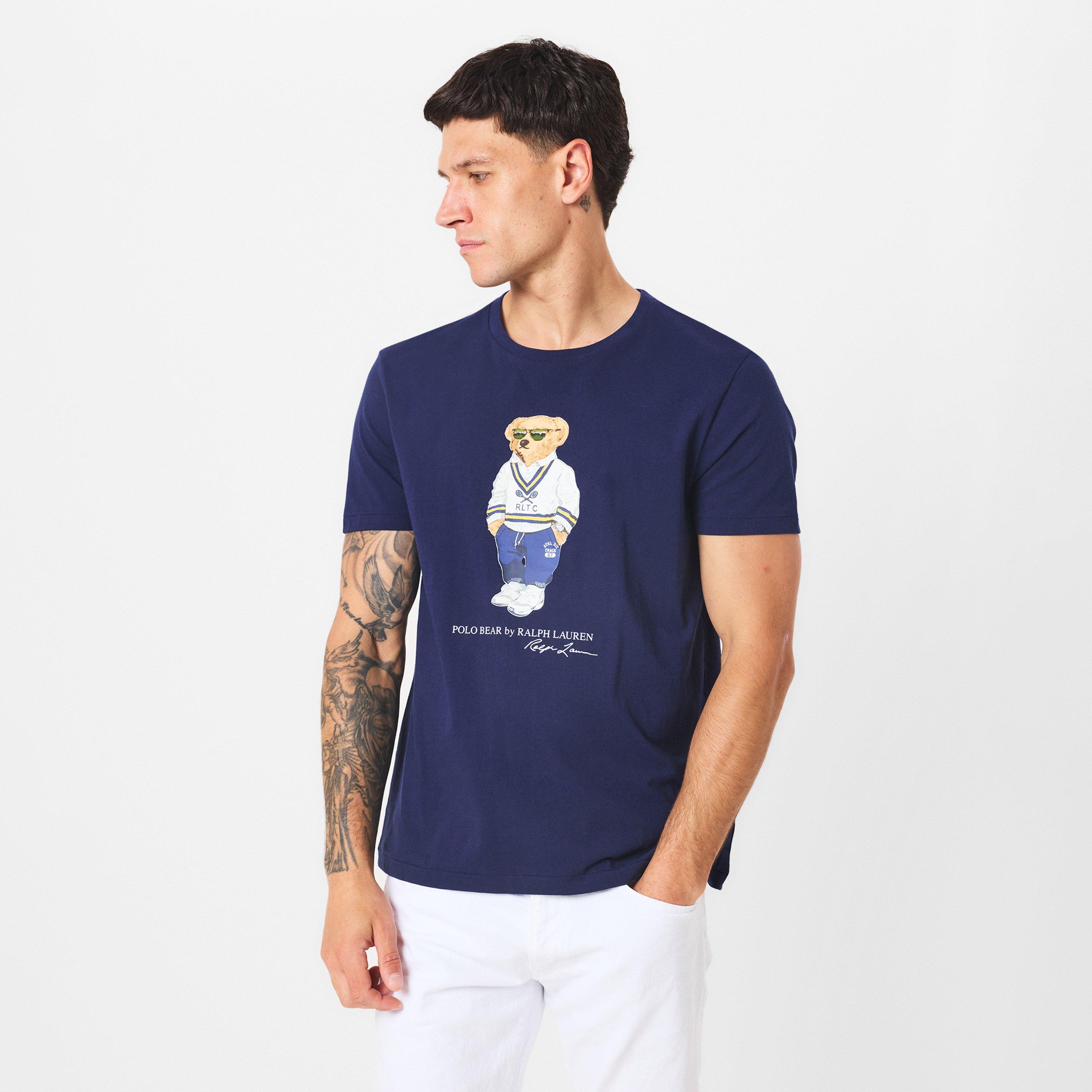 Green Beach - Polo Ralph Lauren - Men's Holiday Bear Regular Fit T-Shirt - 3