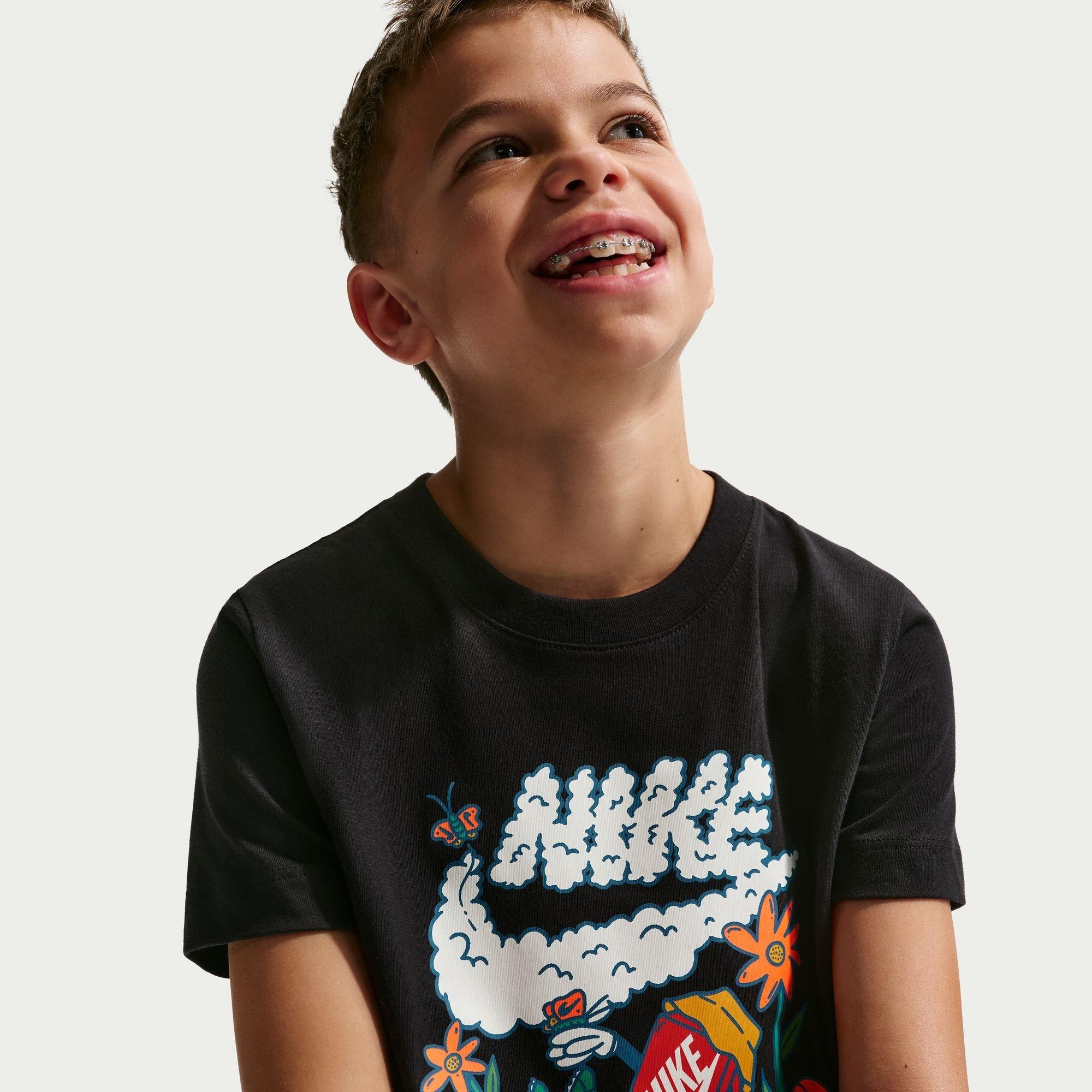 Black - Nike - Kids' Boxy T-Shirt - 3
