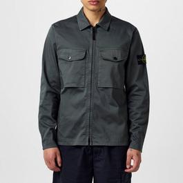 Stone Island Stretch Cotton Satin Overshirt