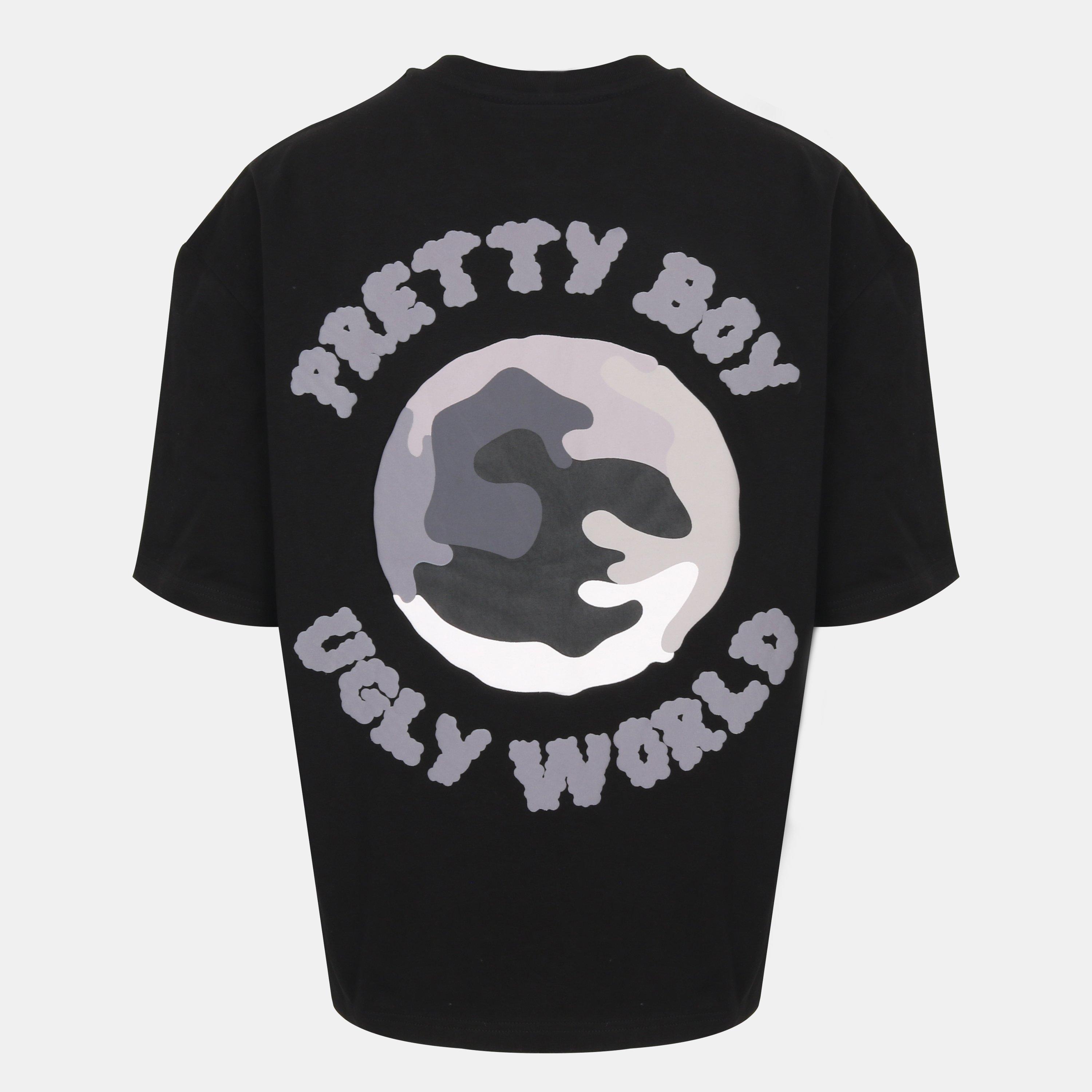 Black/Grey - Pretty Boy Ugly World - The Pretty Boy Ugly World Regular Fit T-Shirt Mens - 2
