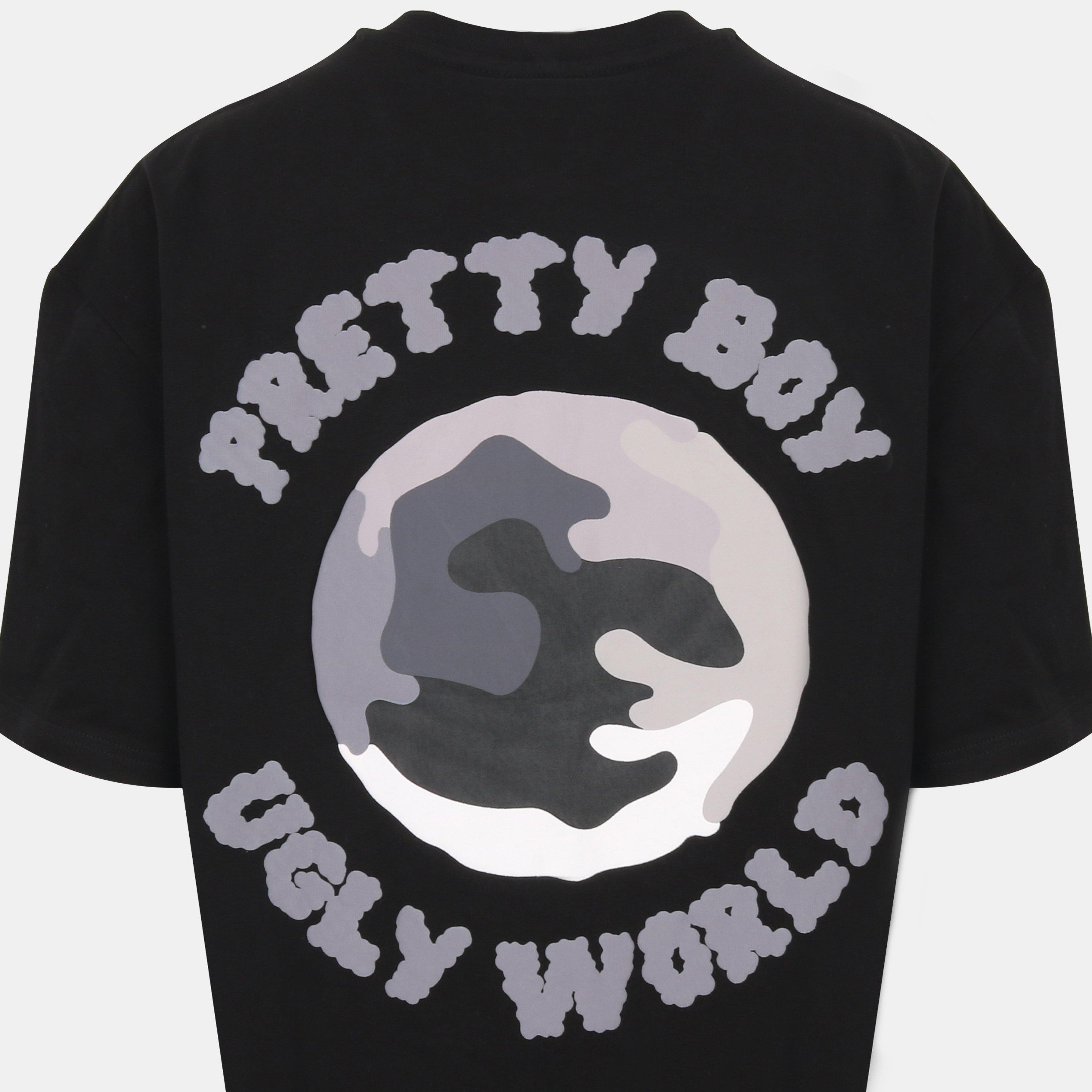 Black/Grey - Pretty Boy Ugly World - The Pretty Boy Ugly World Regular Fit T-Shirt Mens - 4