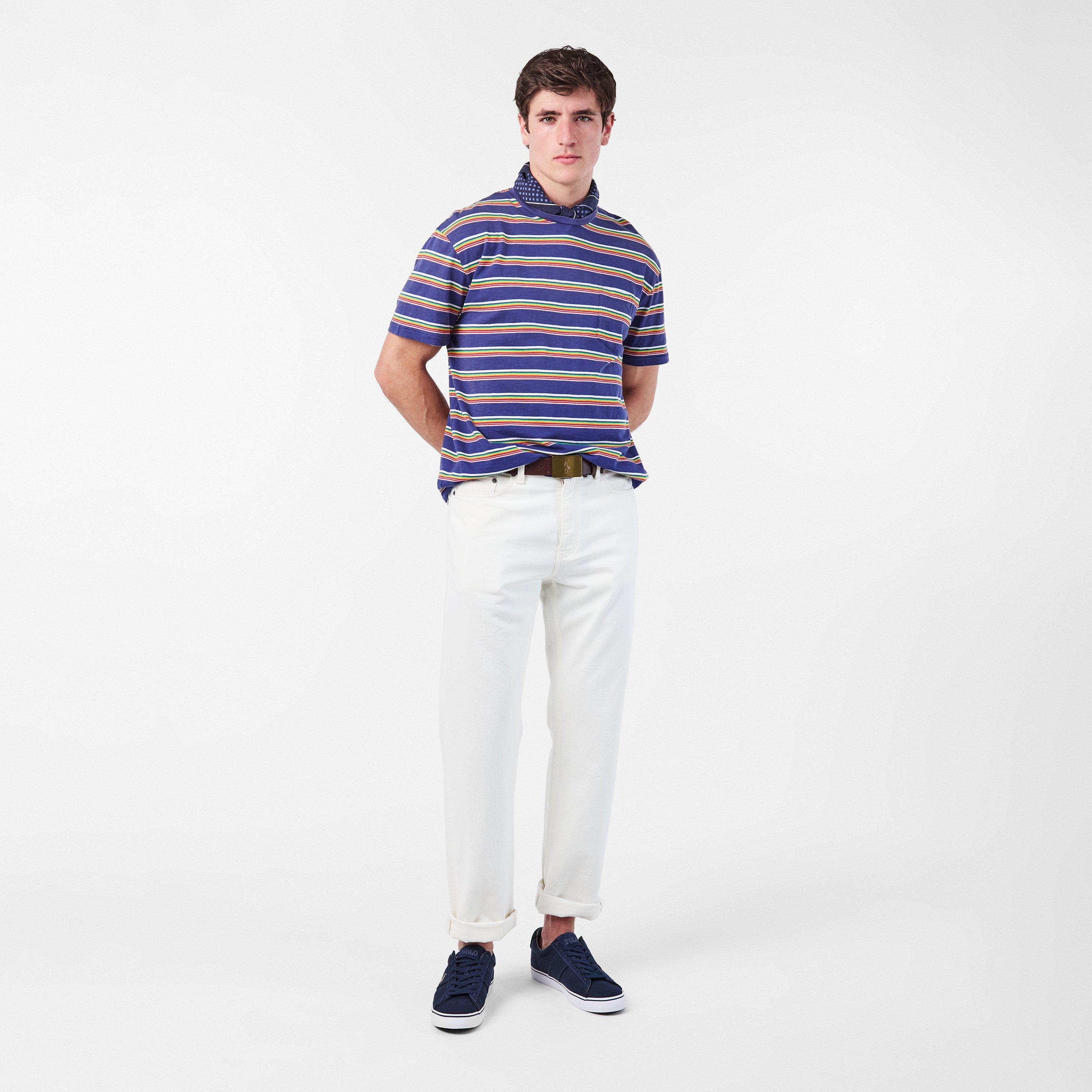 Classic Navy - Polo Ralph Lauren - Men's Multi-Stripe Regular Fit T-Shirt - 6