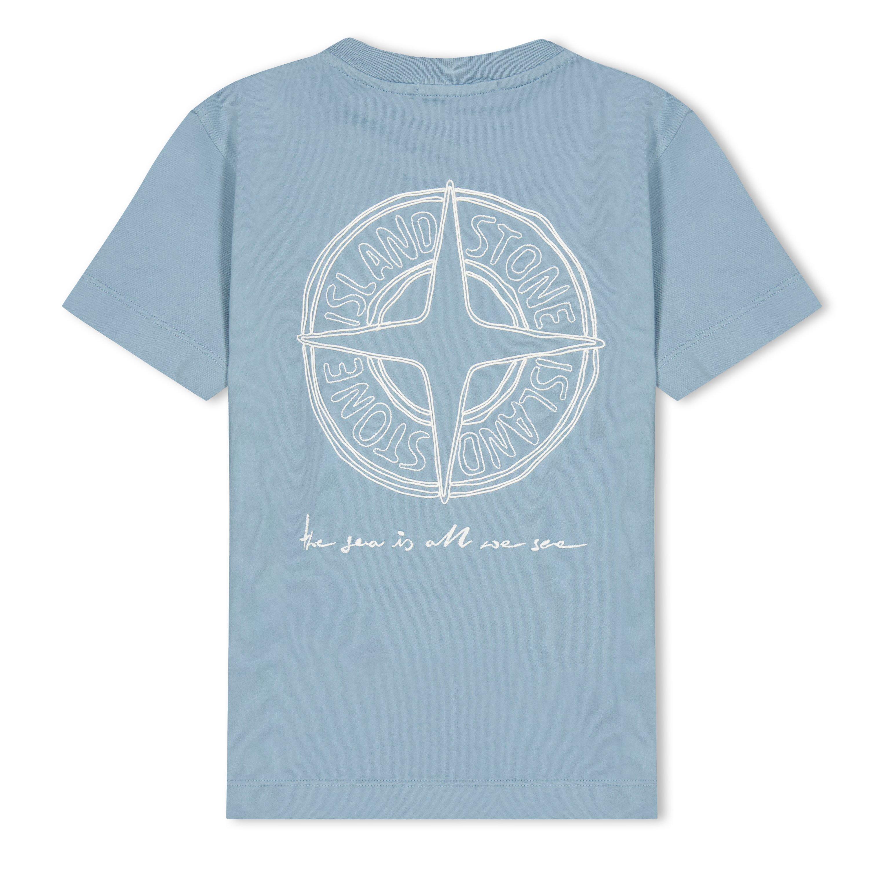 Dust Blue V004A - Stone Island - Stone Embroid Tee Jn61 - 2