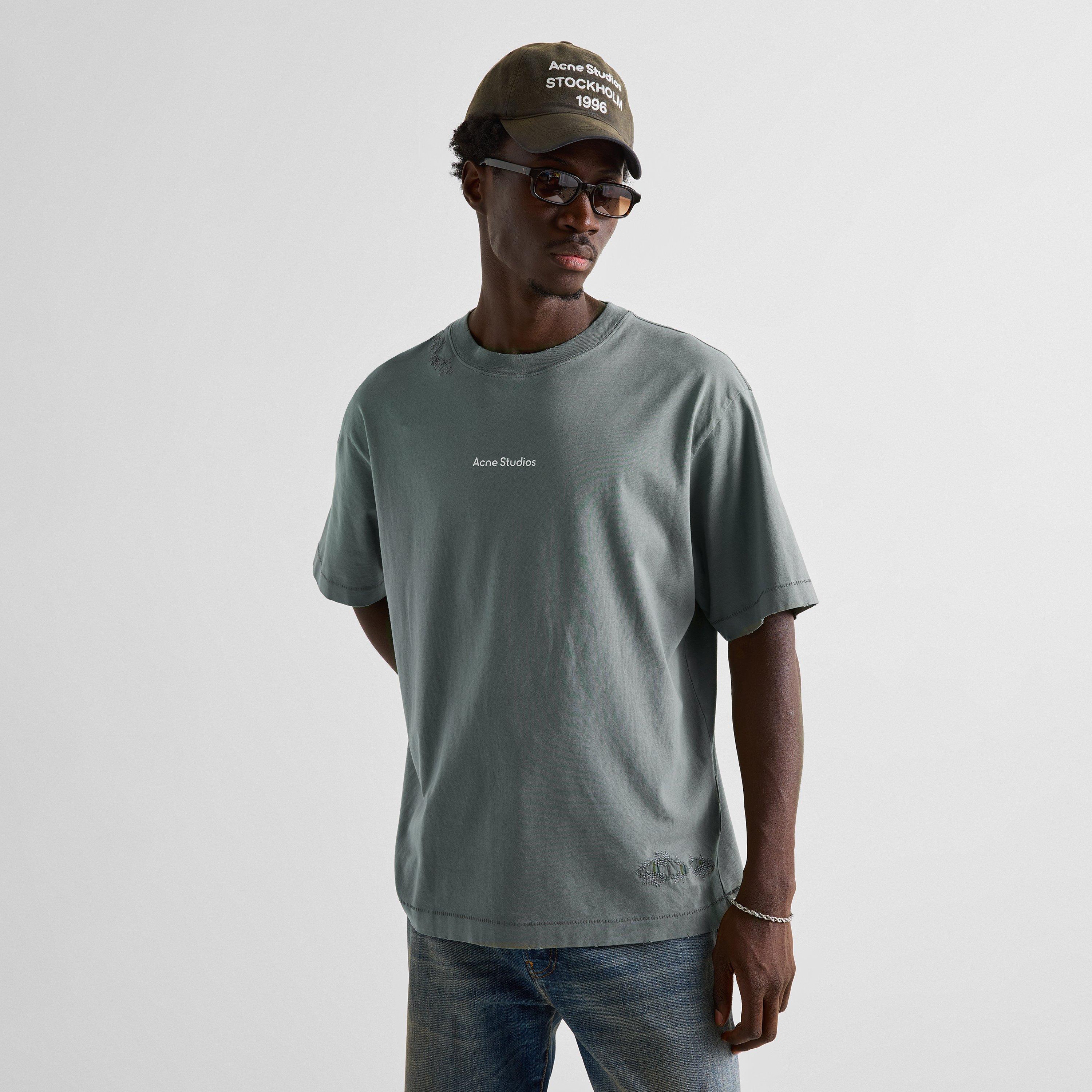Slate Grey - Acne Studios - Stamp T-Shirt - 3