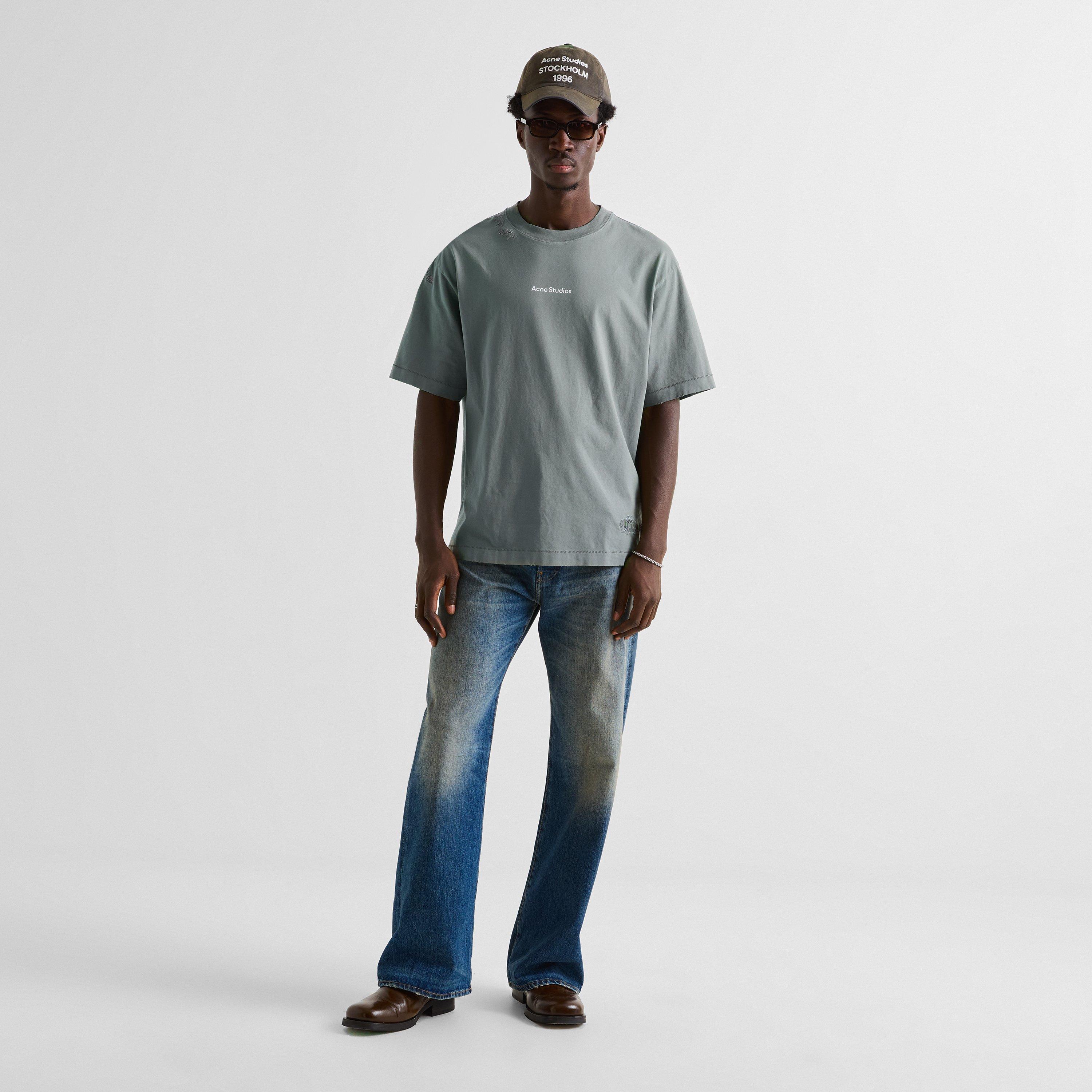 Slate Grey - Acne Studios - Stamp T-Shirt - 5