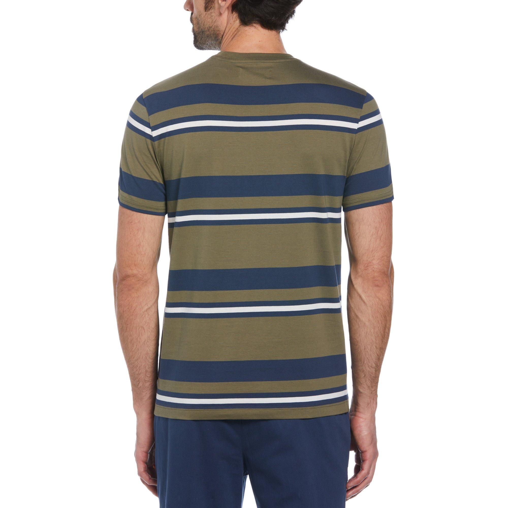 Støvet oliven - Original Penguin - Striped Slim Fit T-Shirt - 2