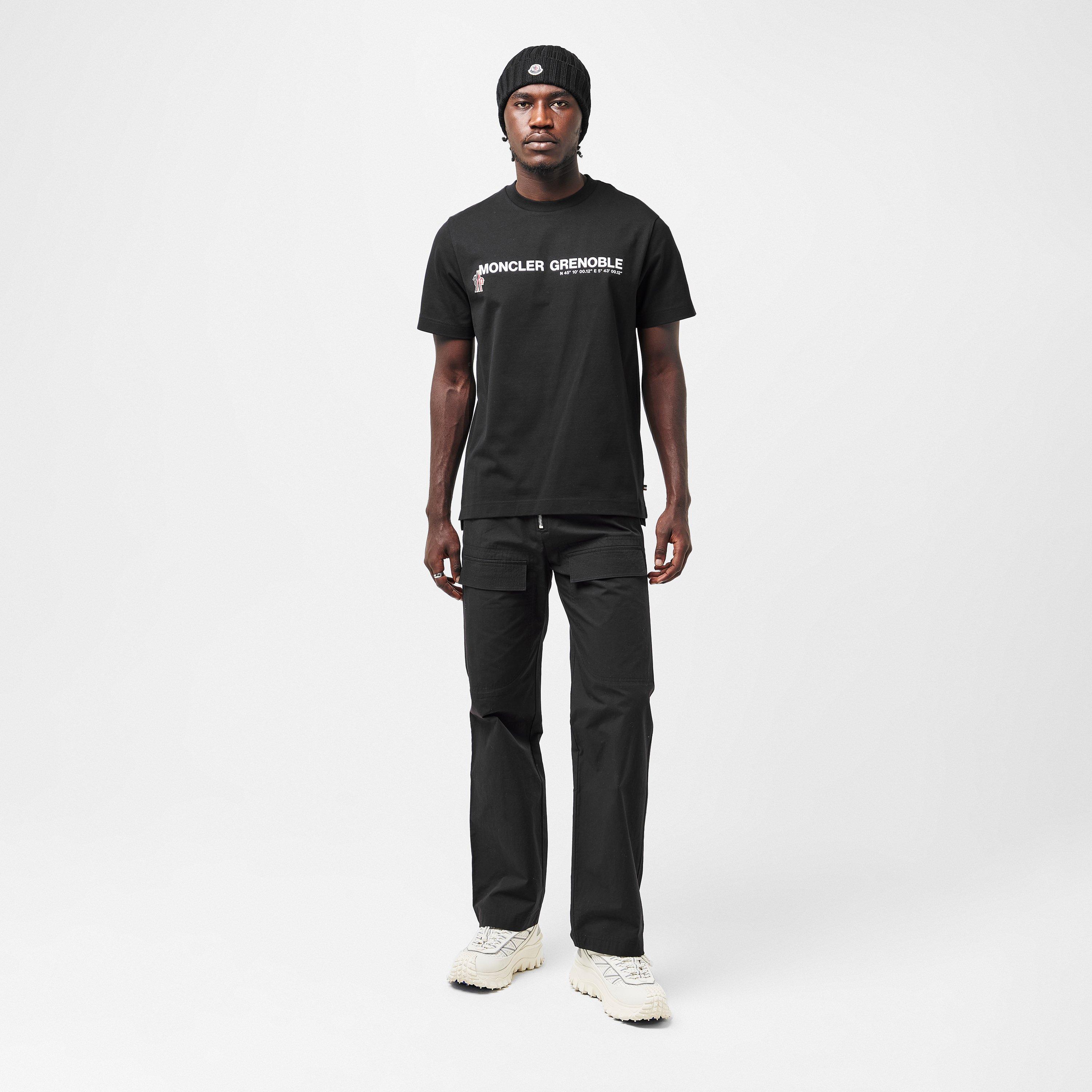 Black 999 - Moncler Grenoble - Men's Moncler Logo Regular Fit T-Shirt - 6