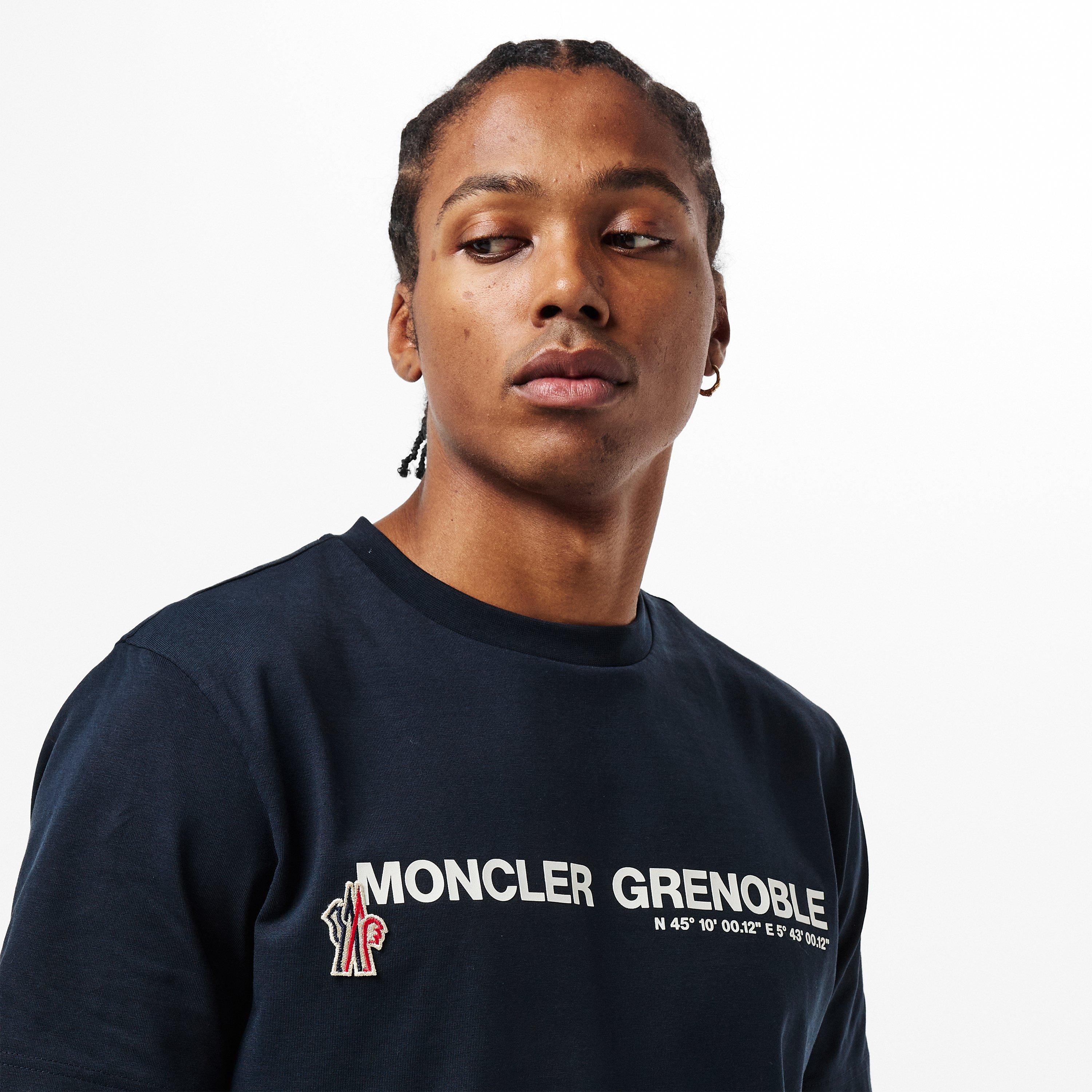 Navy 740 - Moncler Grenoble - Men's Logo T-Shirt - 5