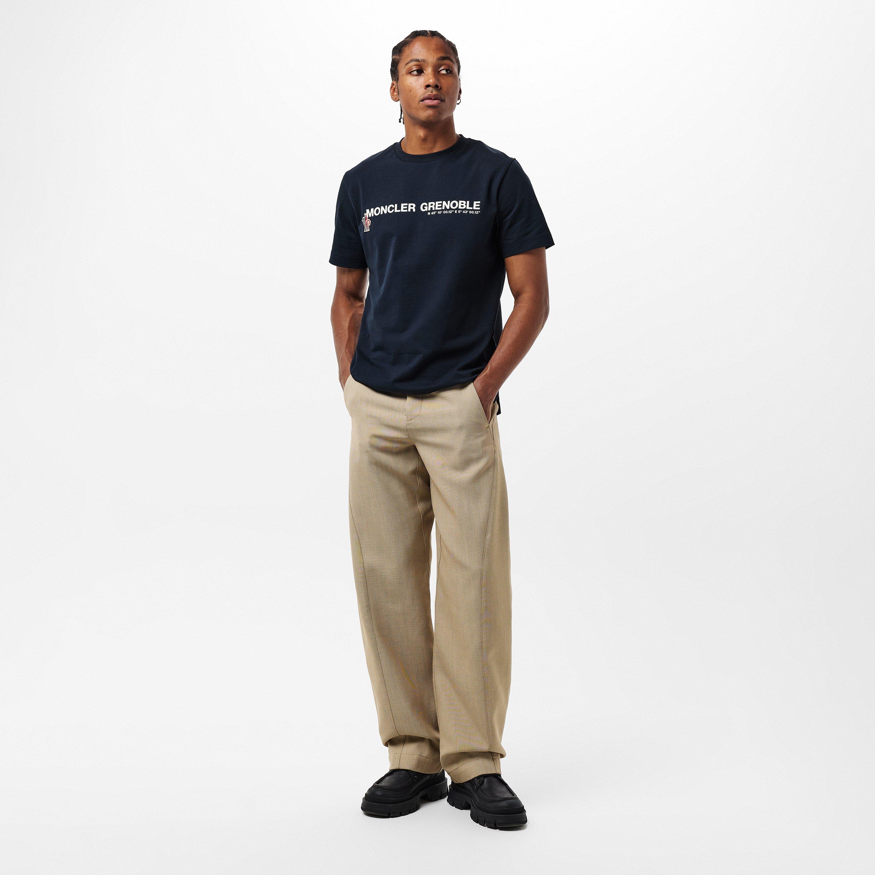 Navy 740 - Moncler Grenoble - Men's Logo T-Shirt - 6