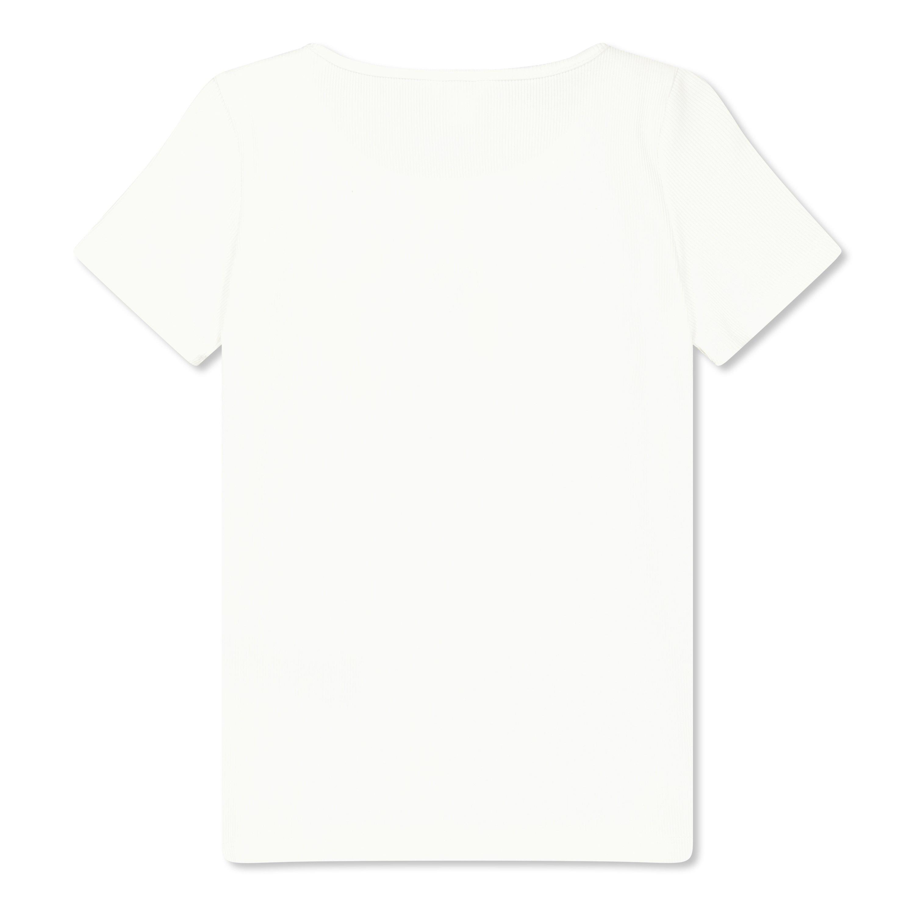 Pure White - Guess - Kids' Knitted Logo Slim Fit T-Shirt - 2