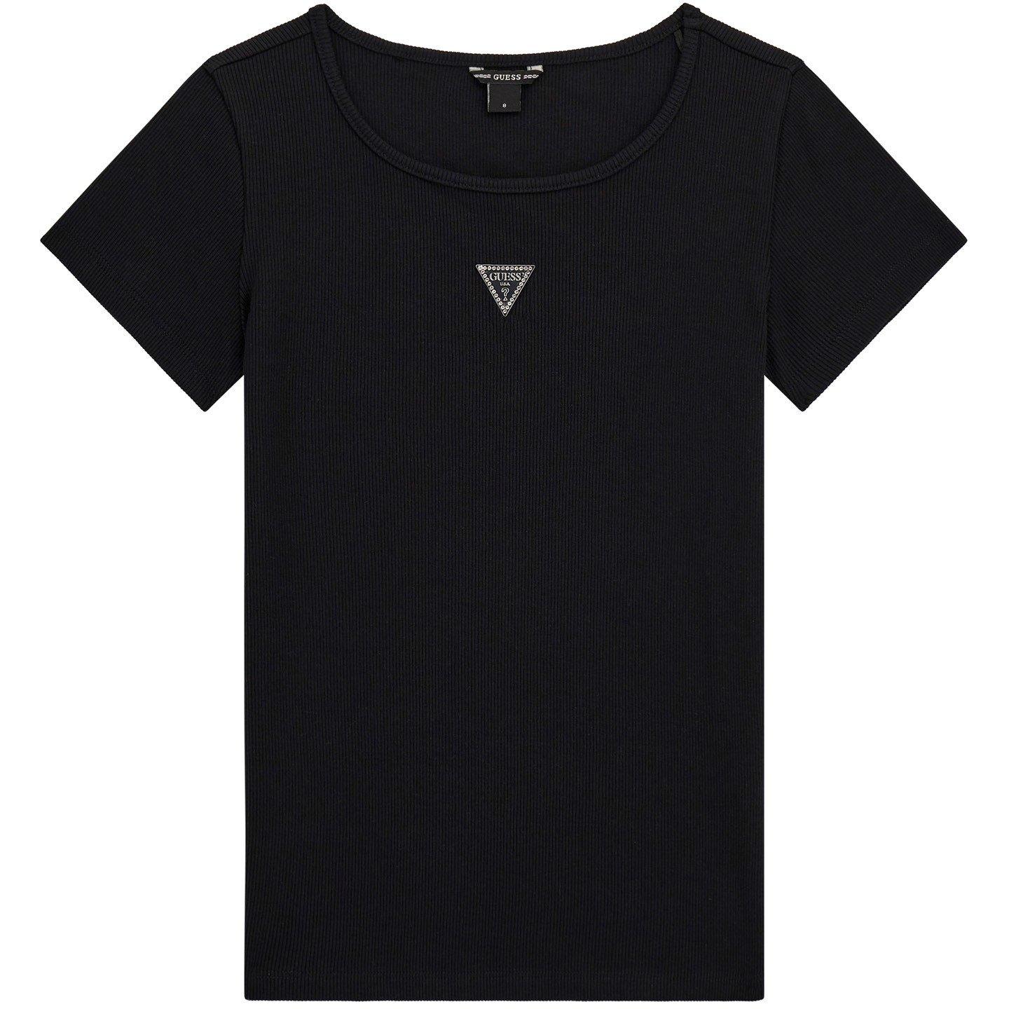 Jet Black JBLK - Guess - Kids' Knitted Logo Slim Fit T-Shirt