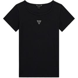 Guess Kids' Knitted Logo Slim Fit T-Shirt