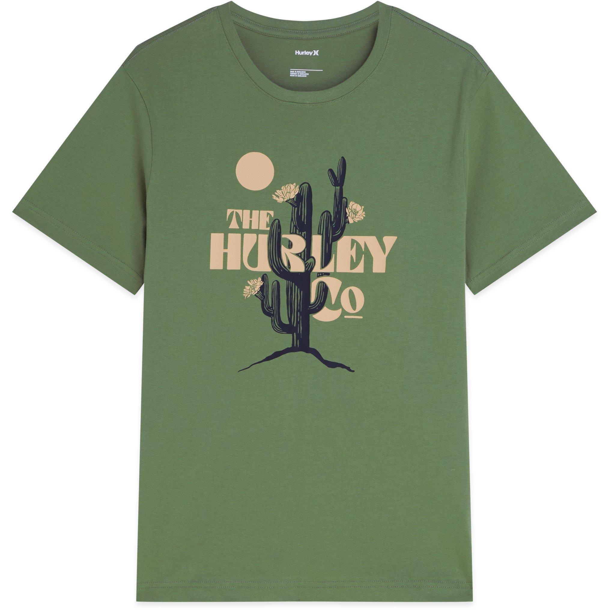 T-Shirt Hurley Hrlb Label Per Bambini E Ragazzi - Girocollo, Serigrafia Soft-touch, Morbido Jersey