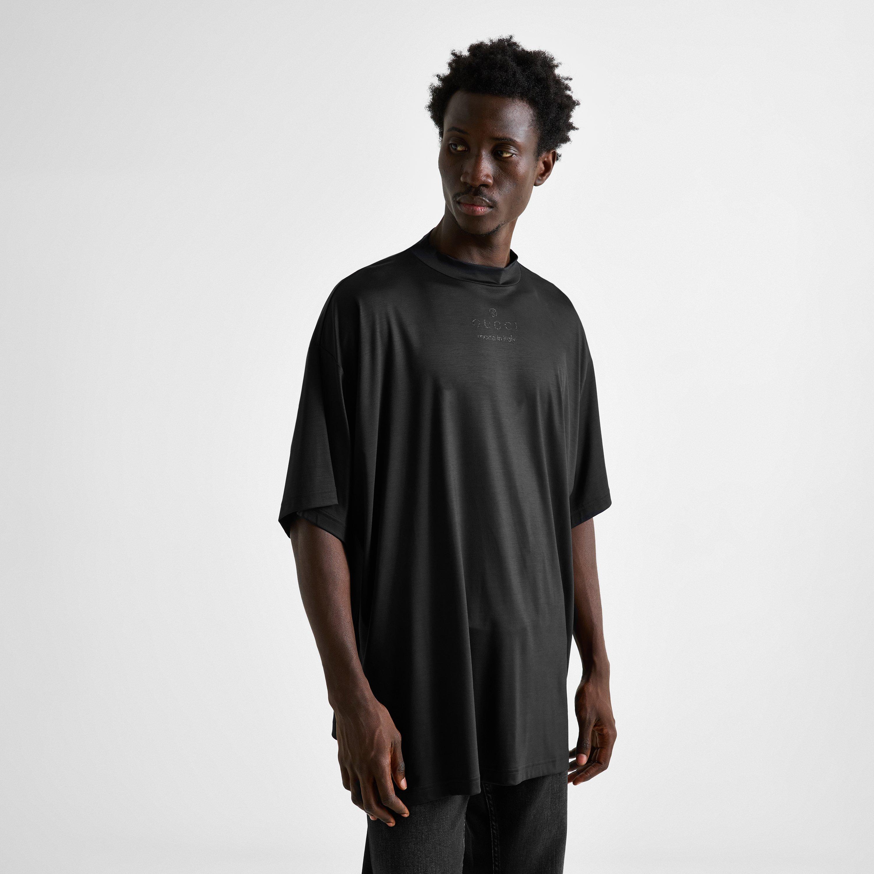 Black/Mc - Gucci - Men's OS Logo Modal Oversized-Fit T-Shirt - 3