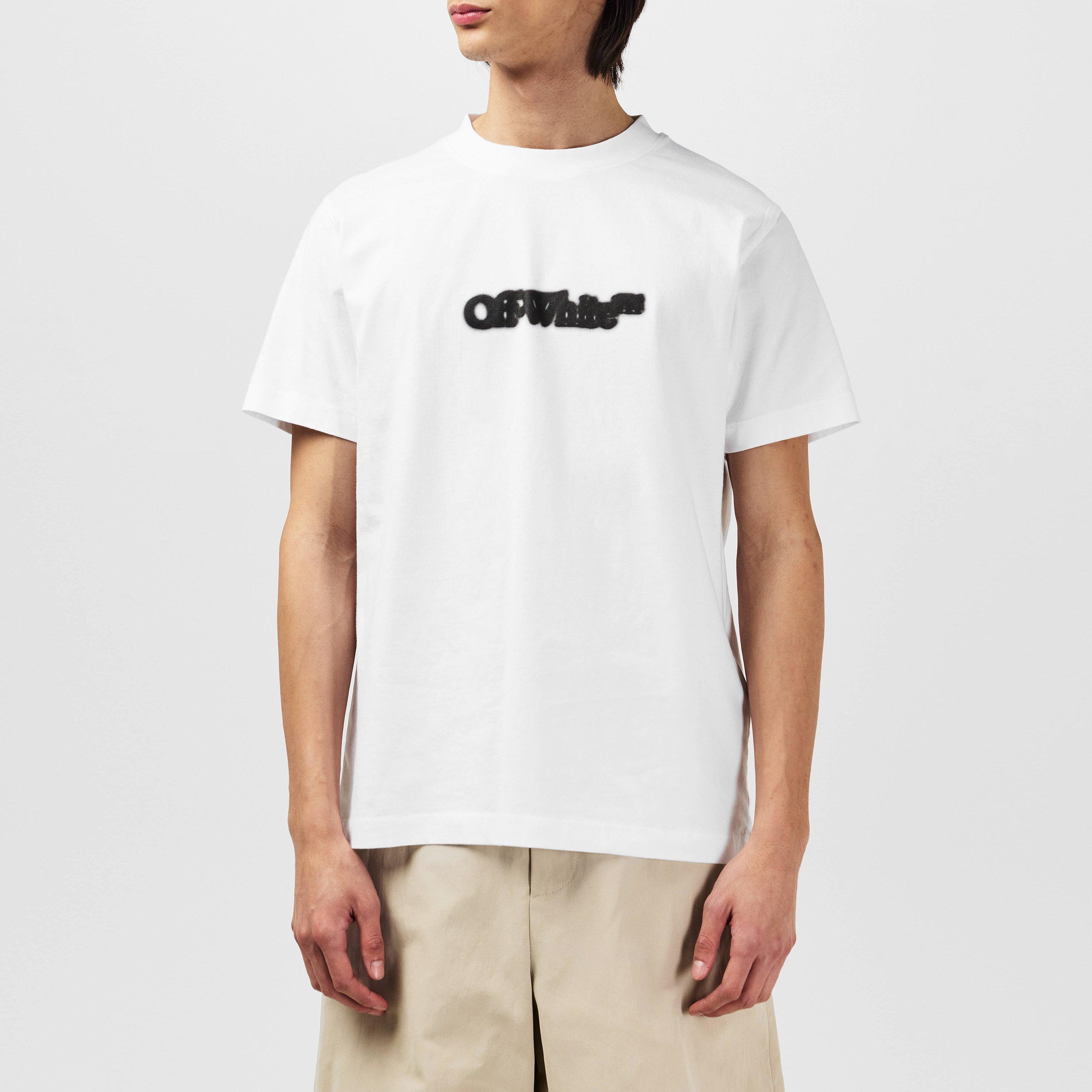 White/Black - Off White - Men's Spray Arrow T-Shirt, Distinctive Logo - 3
