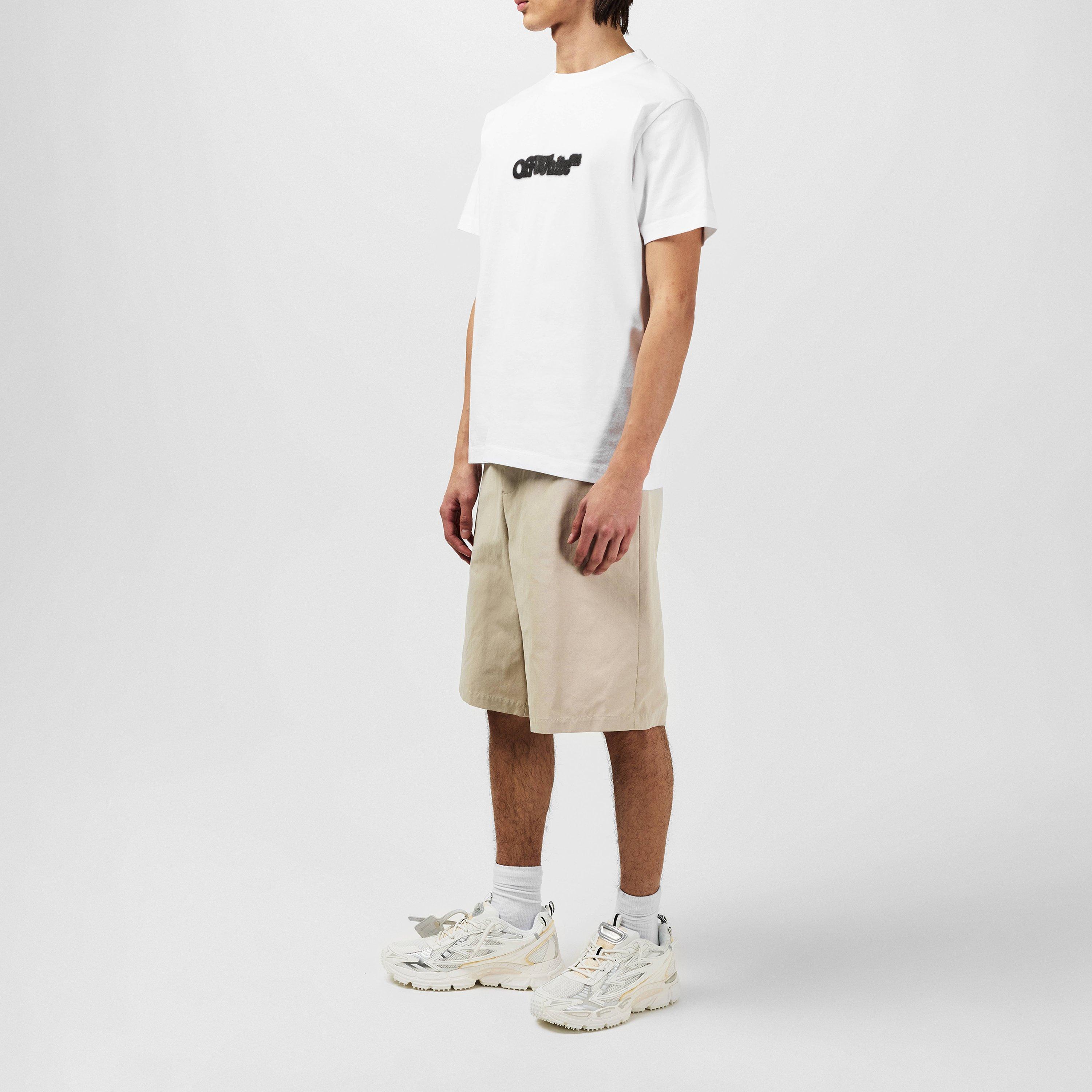 White/Black - Off White - Men's Spray Arrow T-Shirt, Distinctive Logo - 6