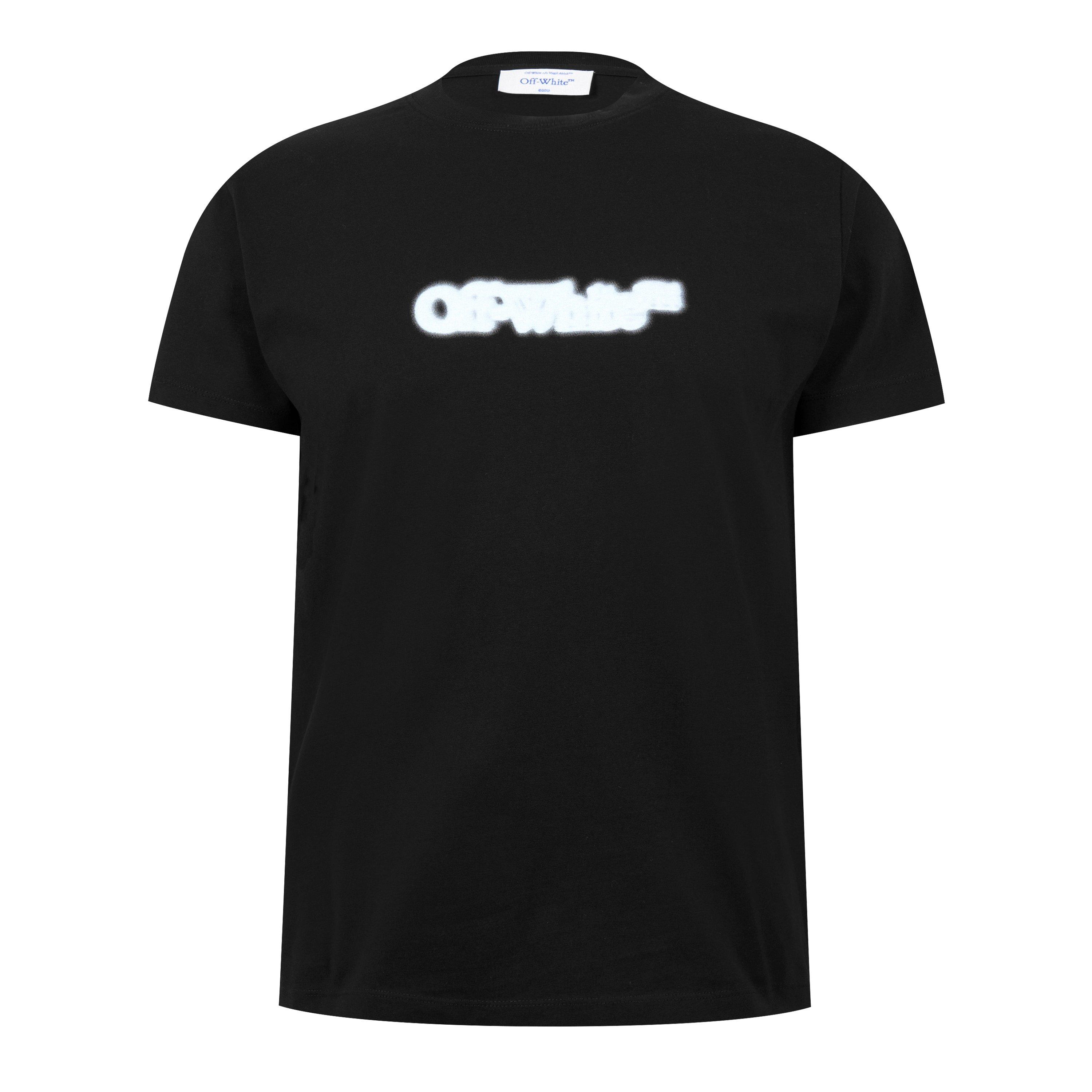 Black/White - Off White - Men's Spray Arrow Logo Cotton Short Sleeve T-Shirt - 7