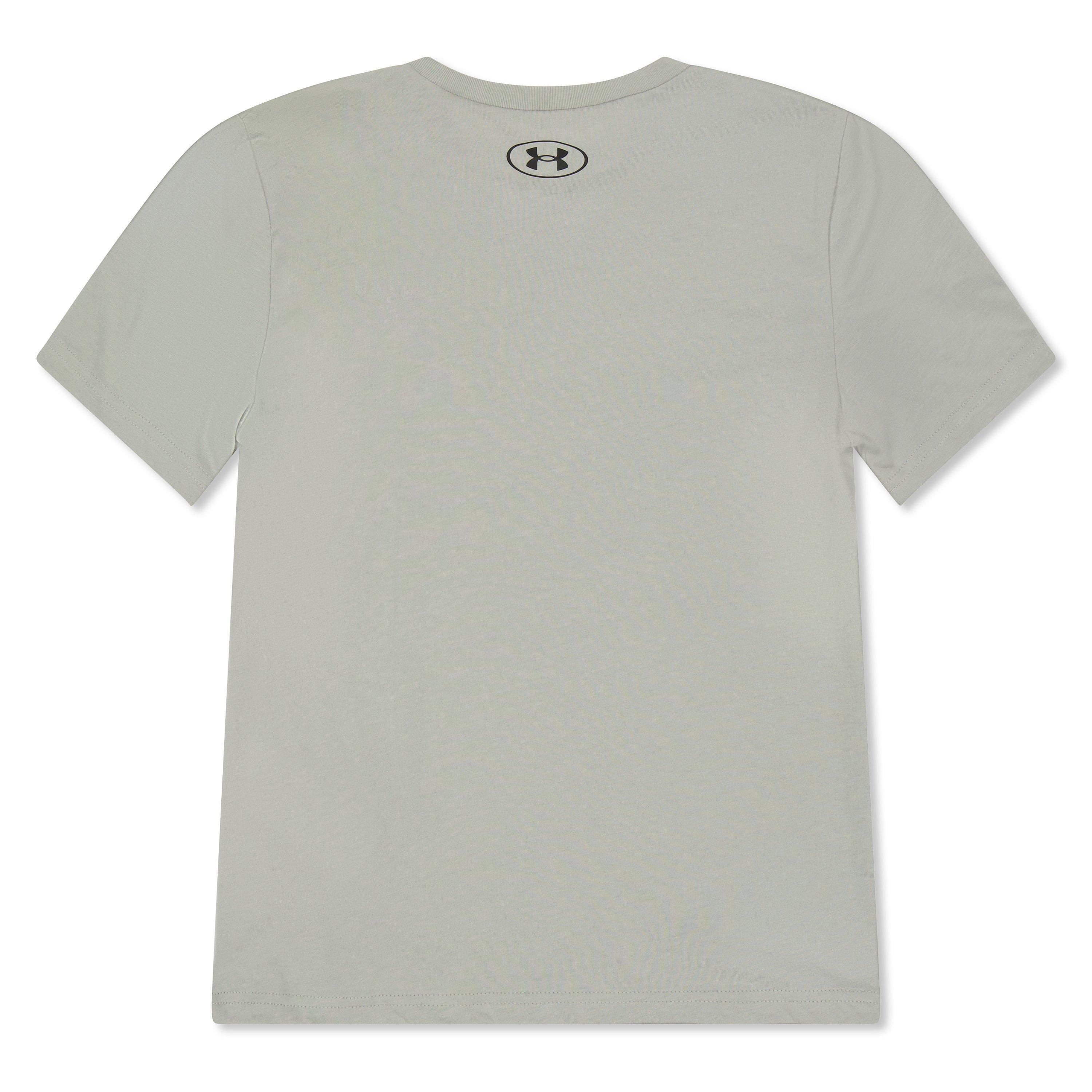 Titanium/Grøn - Under Armour - Børns Foundation Kortærmet Regular Fit T-Shirt - 2