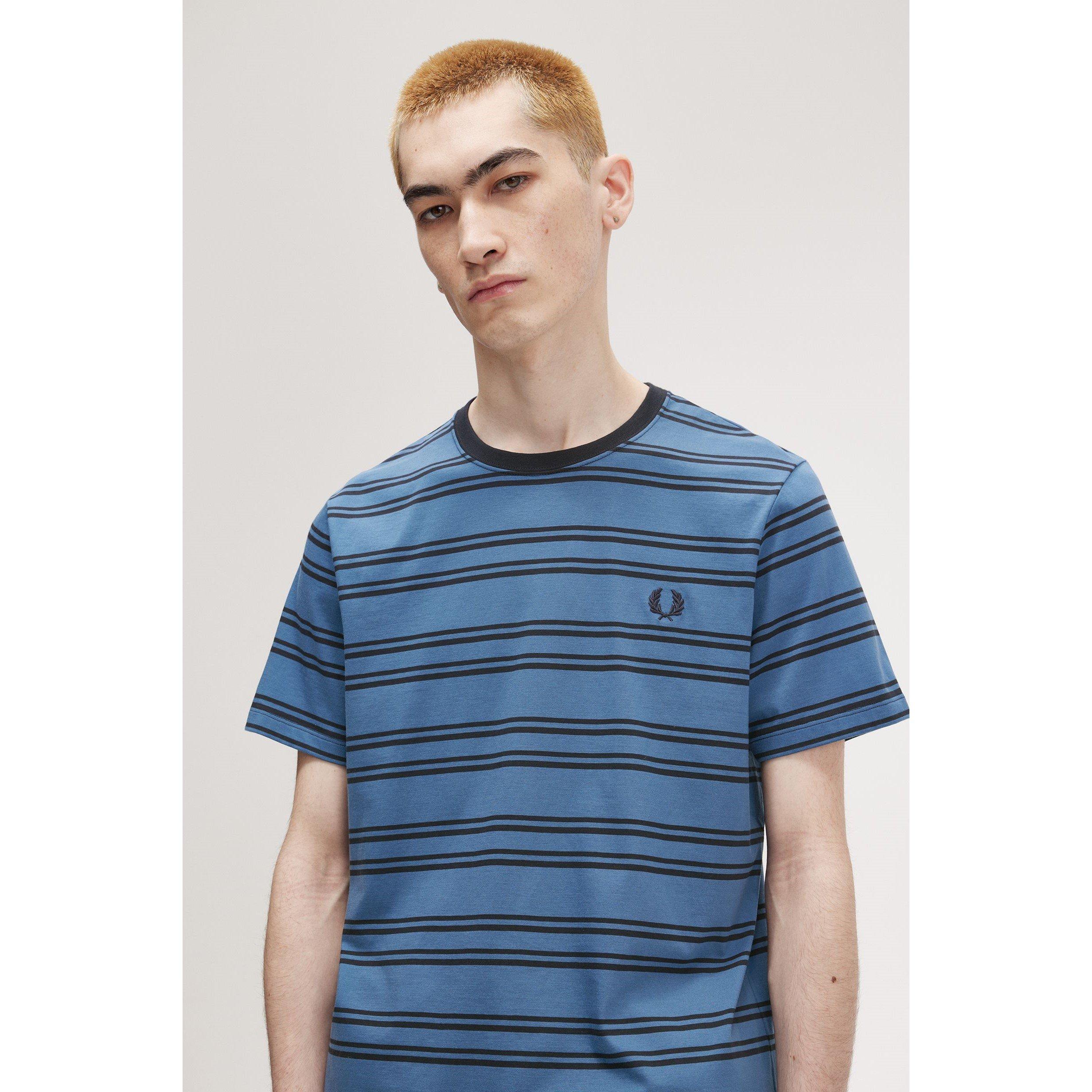 Midnight R21 - Fred Perry - Men's Fine Stripe Regular Fit T-Shirt - 3