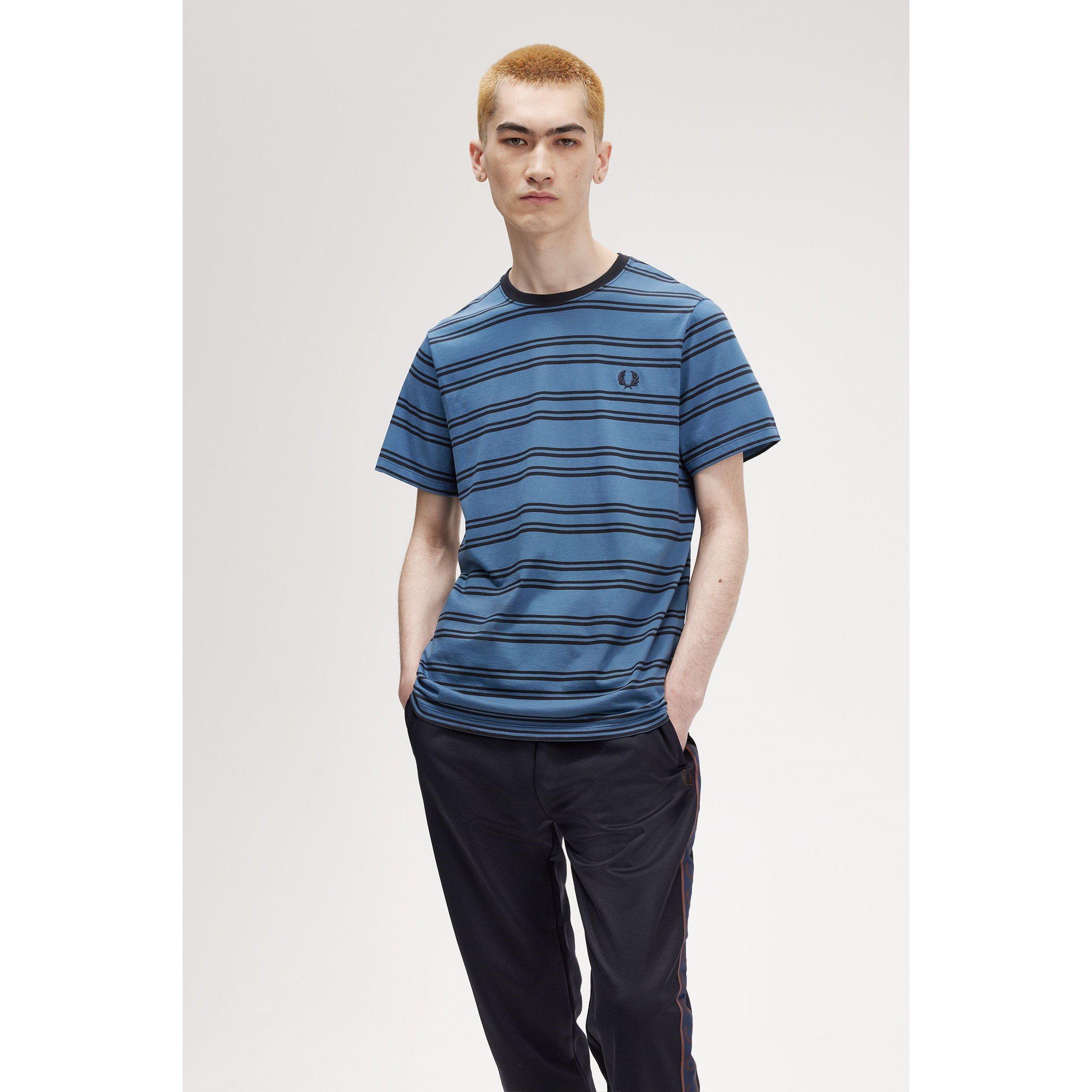 Midnight R21 - Fred Perry - Men's Fine Stripe Regular Fit T-Shirt - 5
