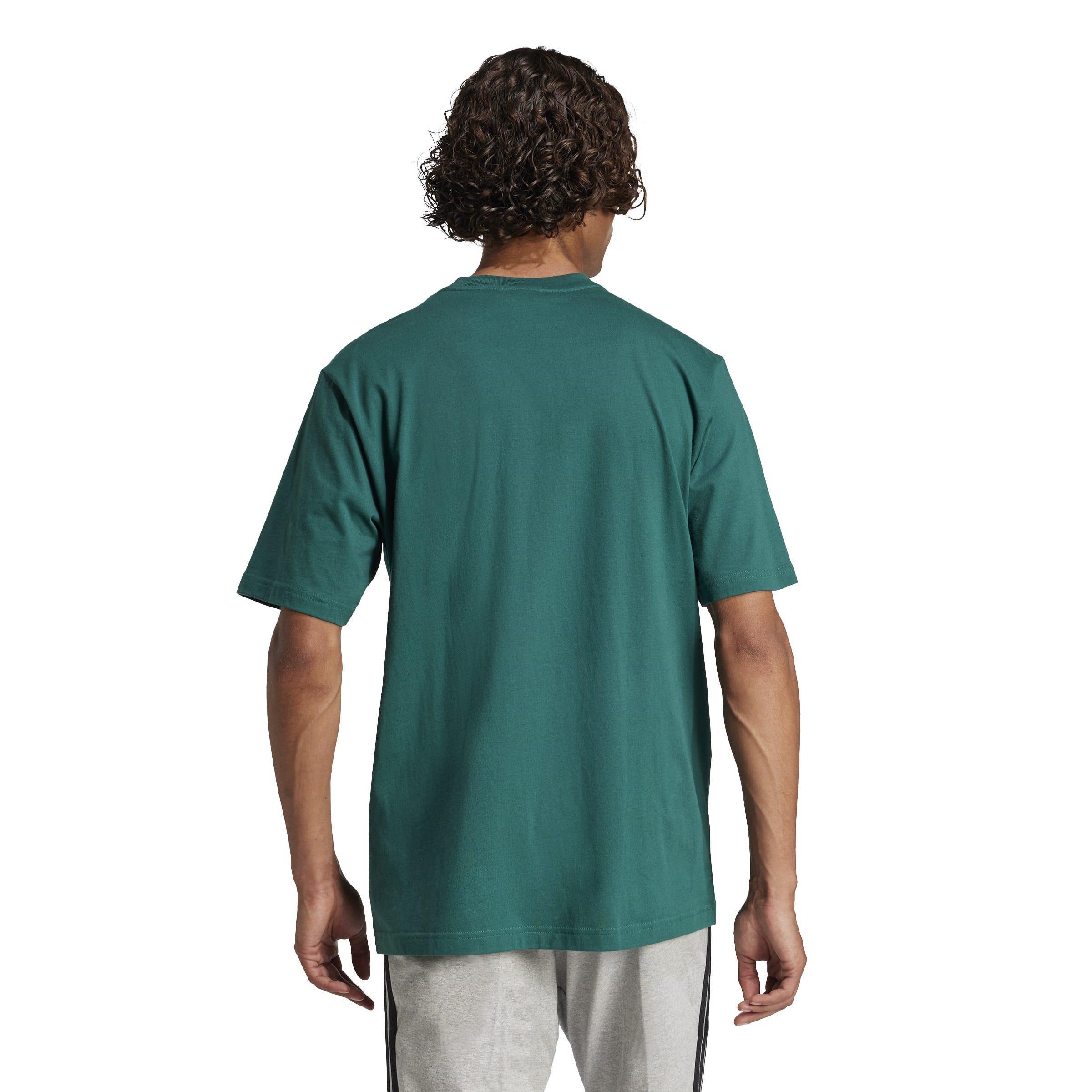 Green/Black - adidas - Essentials Linear Single Jersey T-shirt Adults - 3