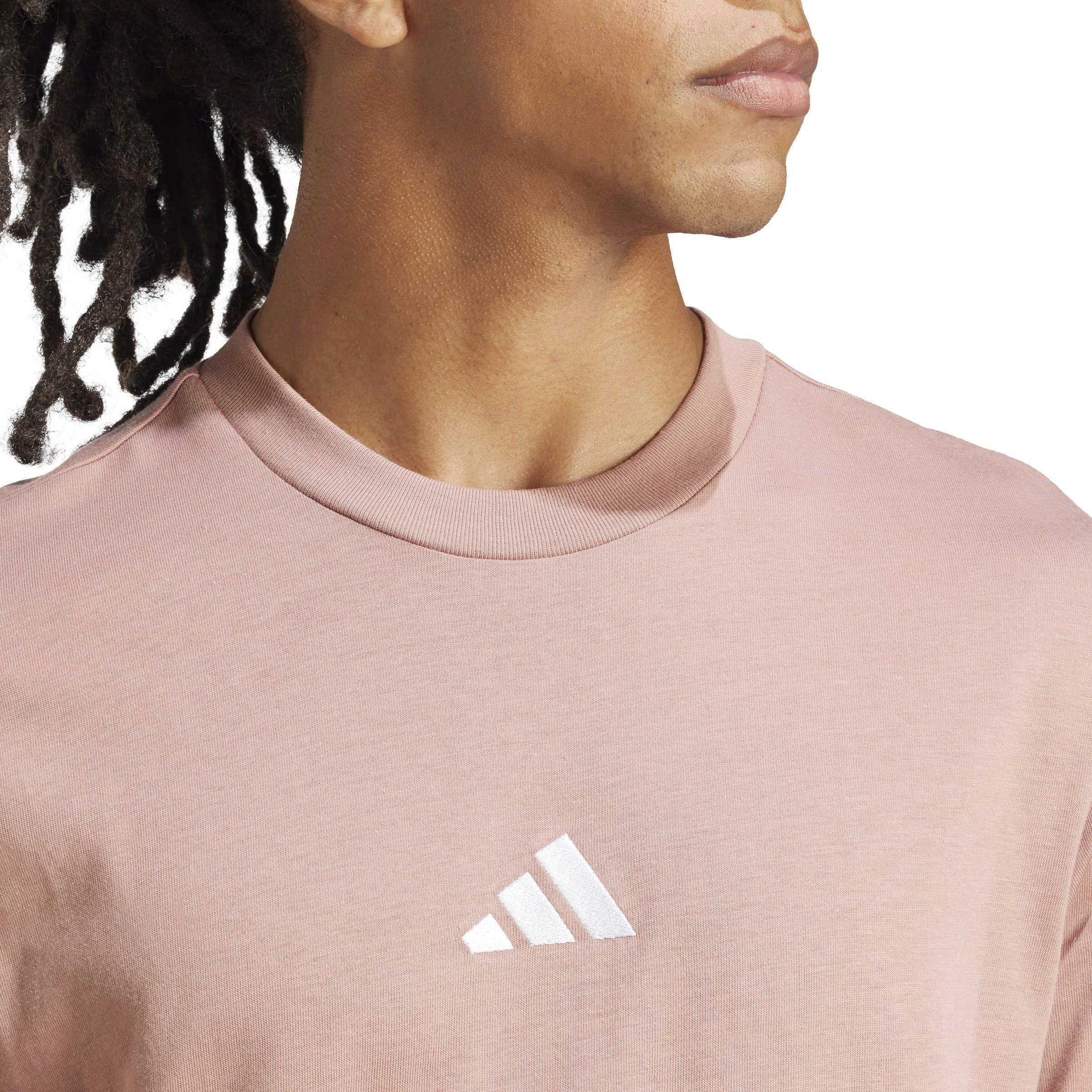Warm Clay/White - adidas - Essential Three Stripes Single Jersey Tee Mens - 4
