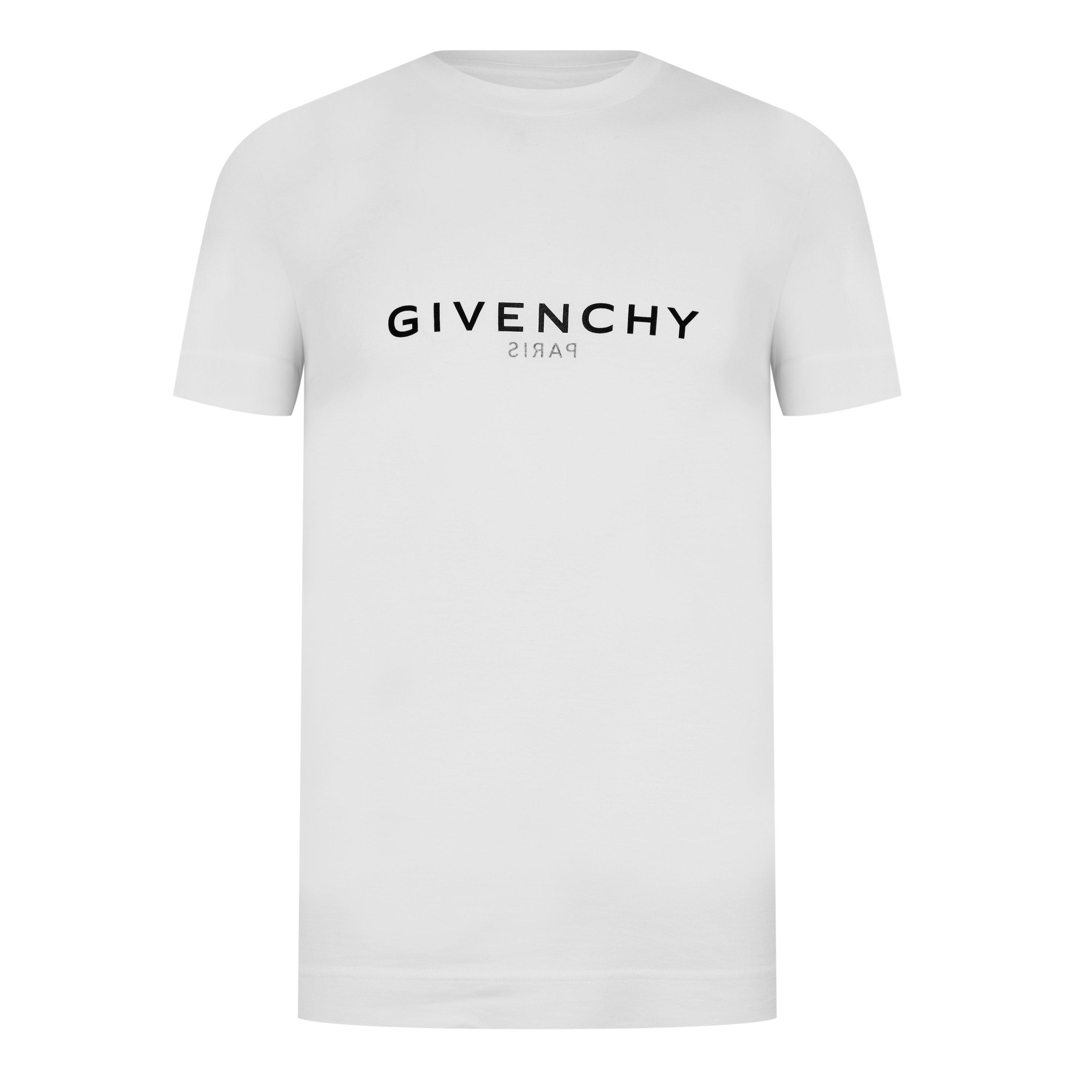 White - GIVENCHY - Reverse Logo T Shirt - 7