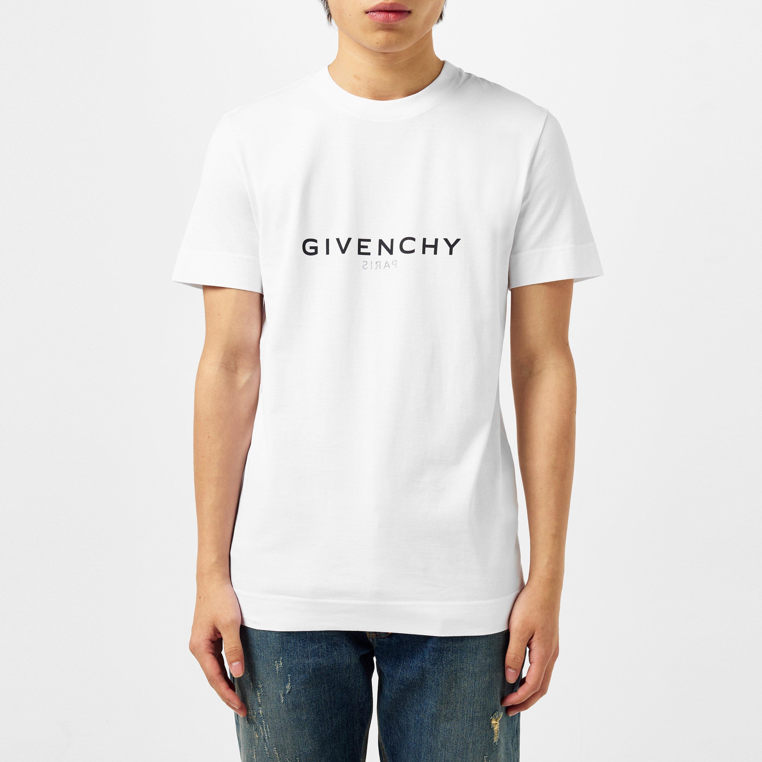 White - GIVENCHY - Reverse Logo T Shirt - 3