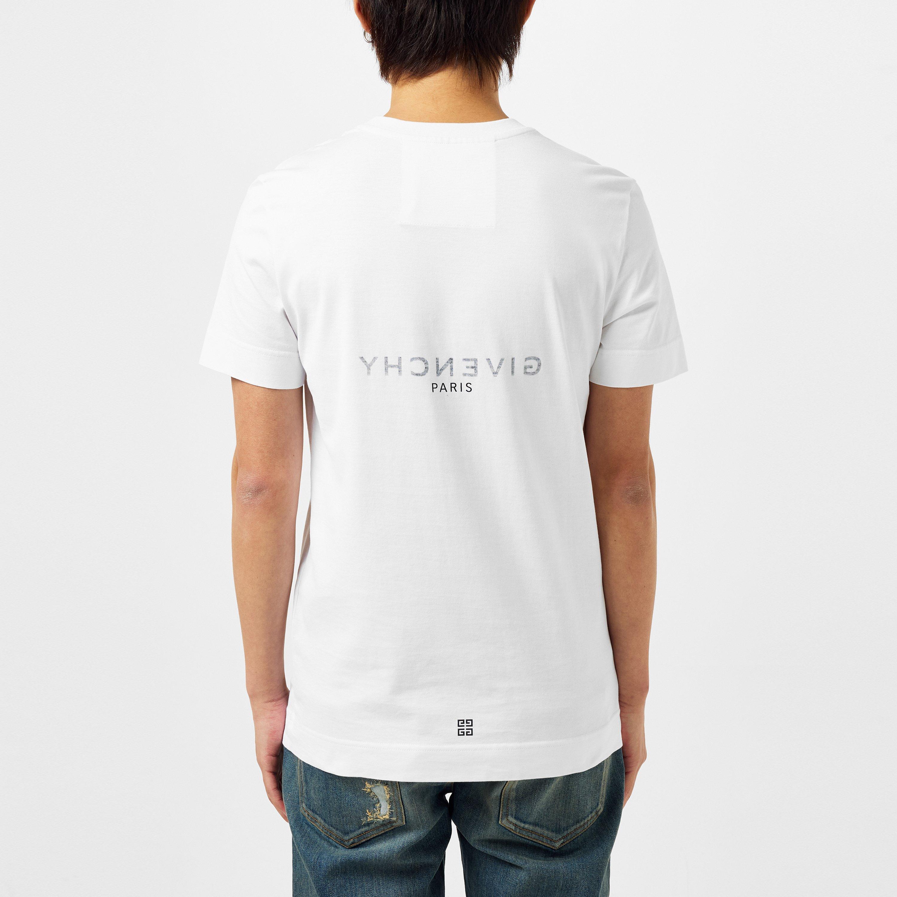 White - GIVENCHY - Reverse Logo T Shirt - 4