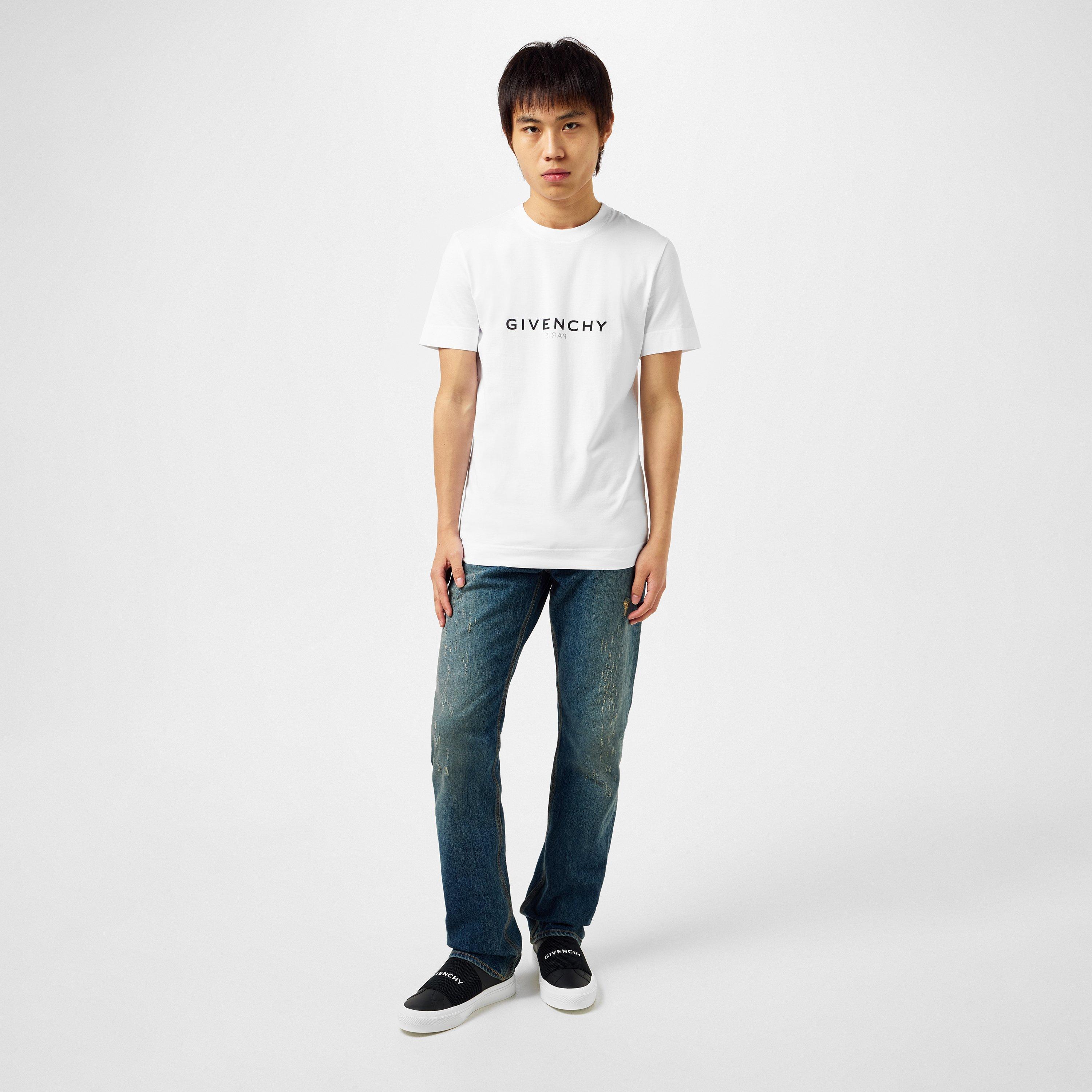 White - GIVENCHY - Reverse Logo T Shirt - 6