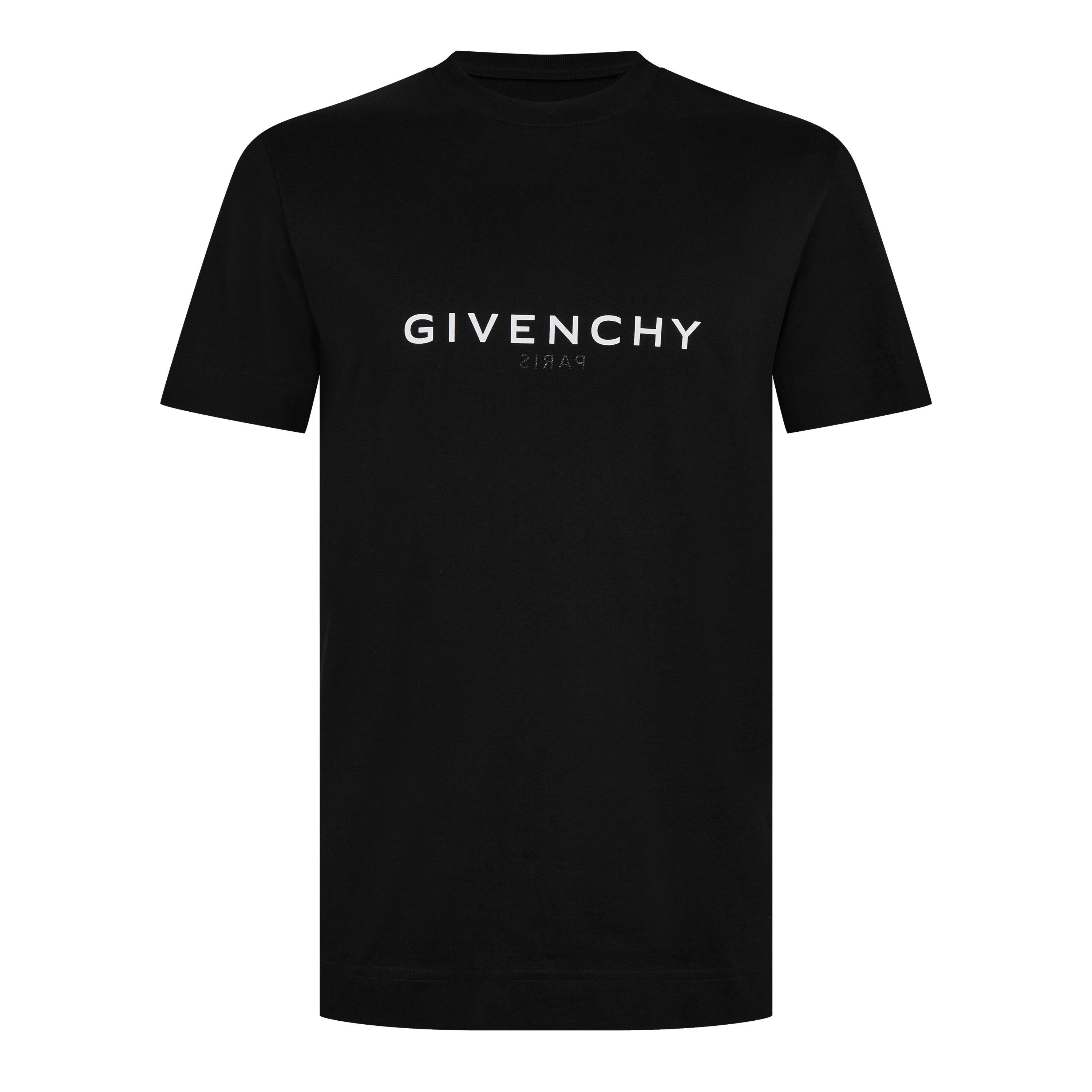 GIVENCHY Reverse Logo T Shirt - Black - Small