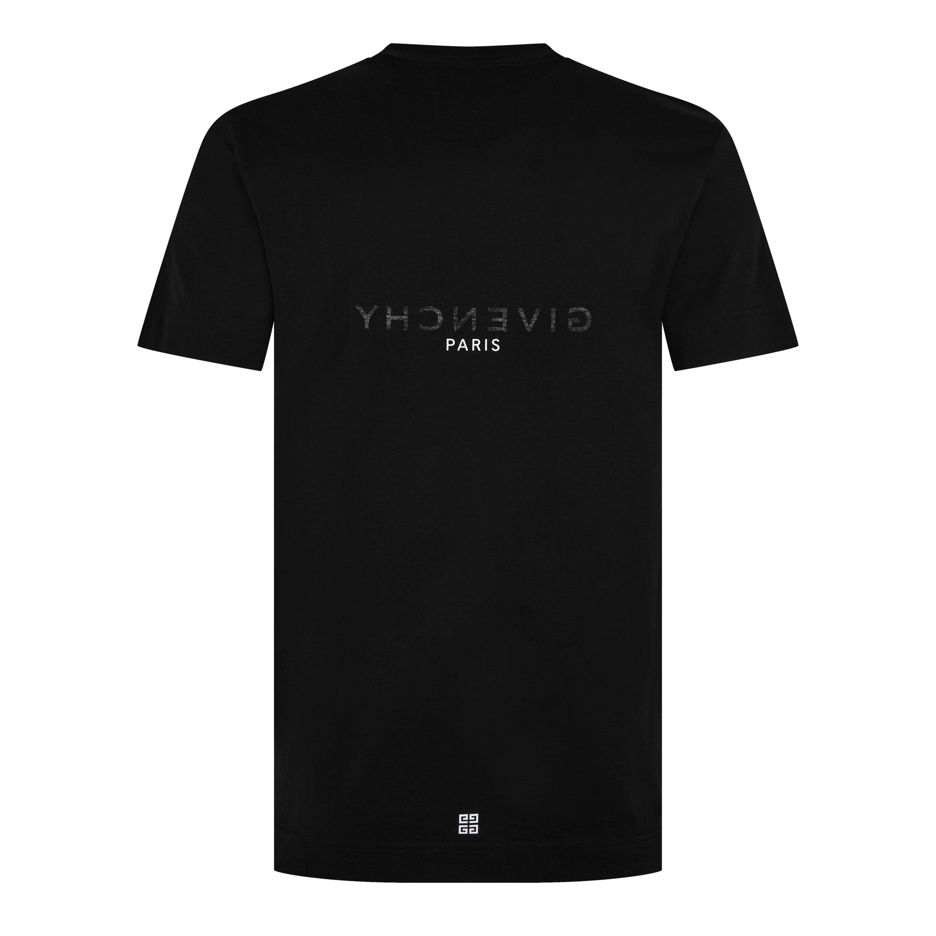 Black - GIVENCHY - Reverse Logo T Shirt - 8