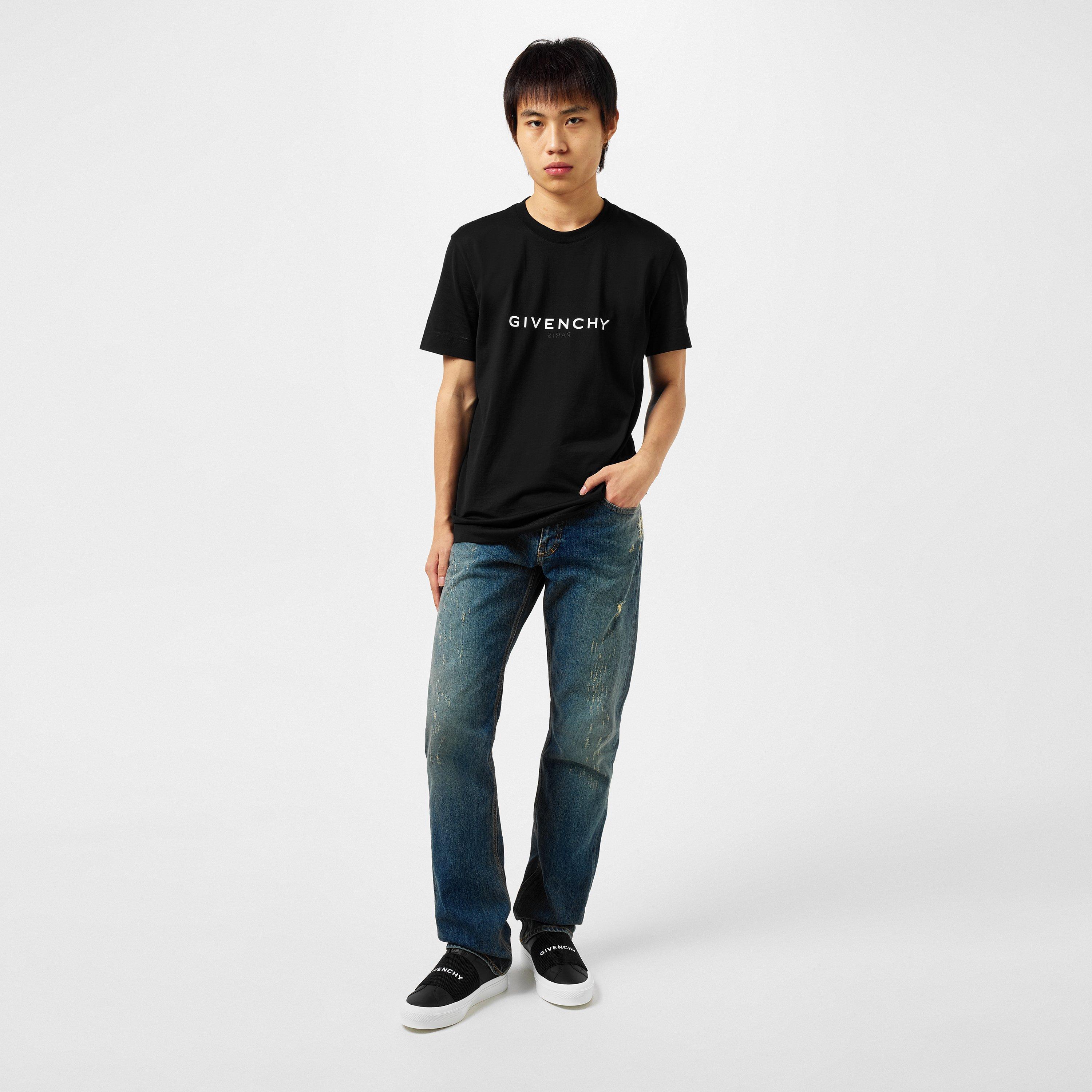 Black - GIVENCHY - Reverse Logo T Shirt - 6