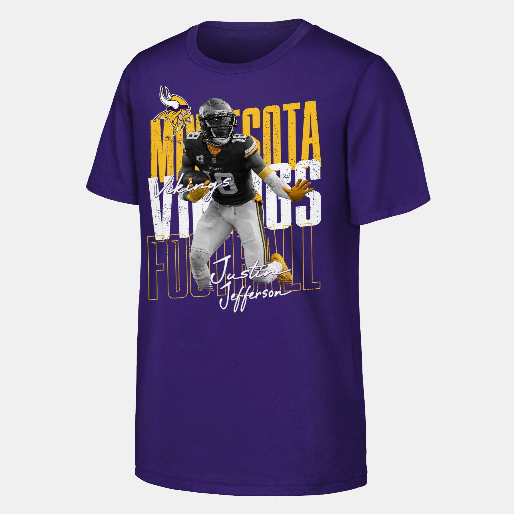 Kids' Player Card Minnesota Vikings Short-Sleeve Crew-Neck T-Shirt