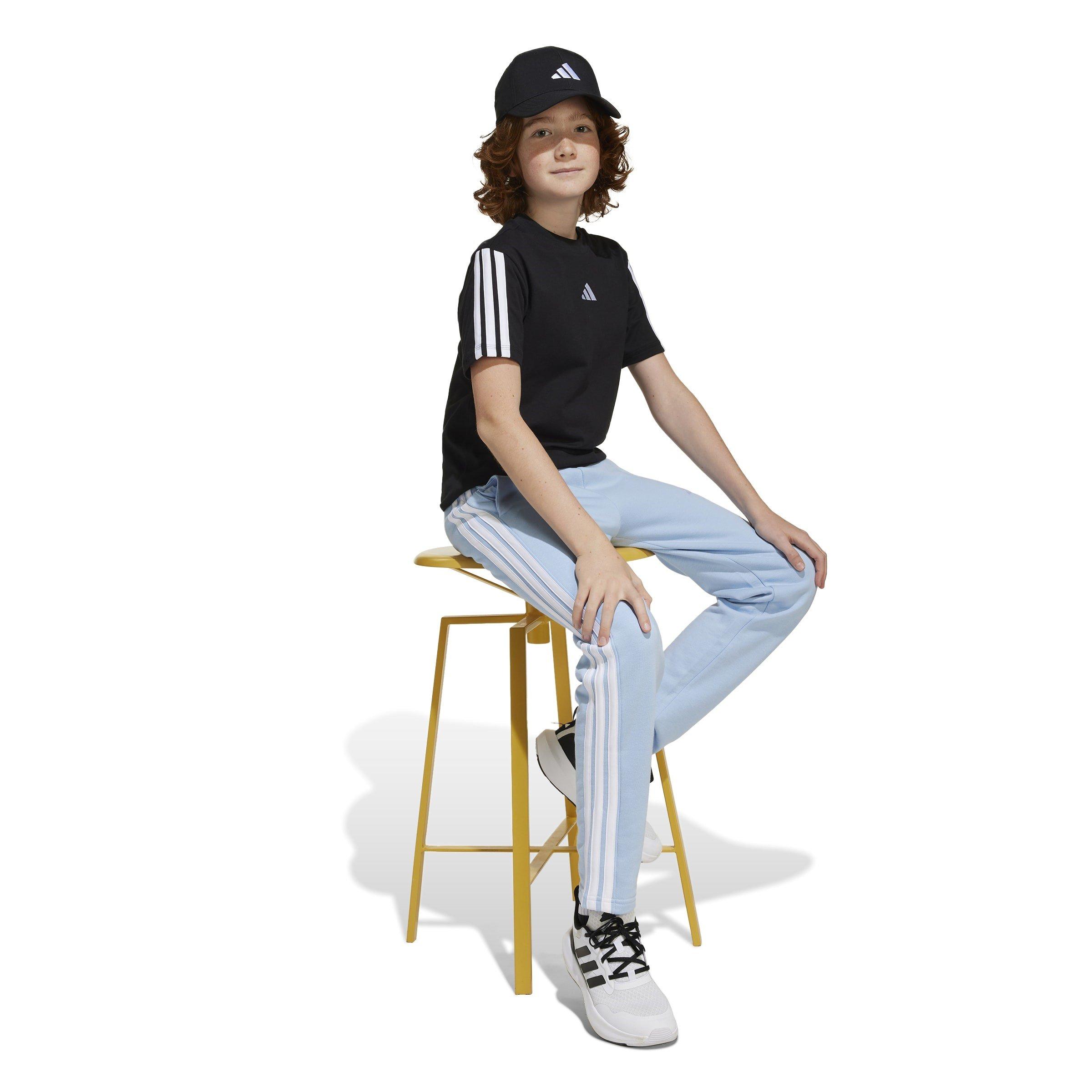 Black/White - adidas - 3 Stripe Essentials T-Shirt Childrens - 6