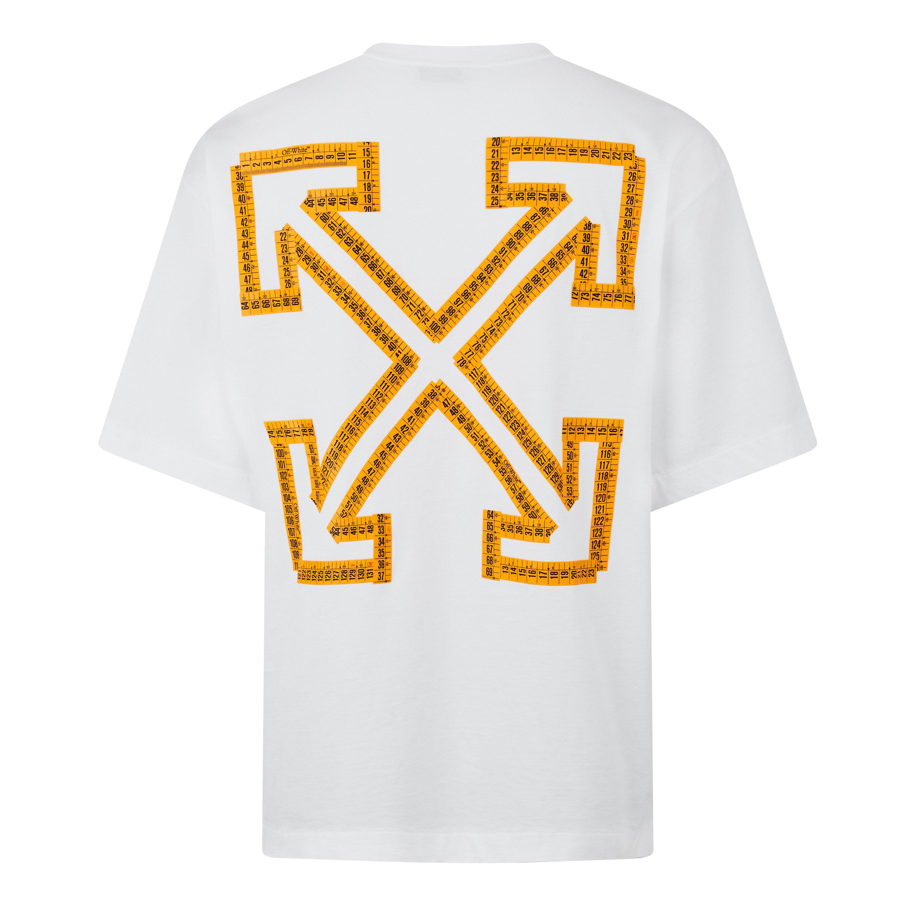 White - Off White - Men's Tape Skate T-Shirt, Arrow Design - 2