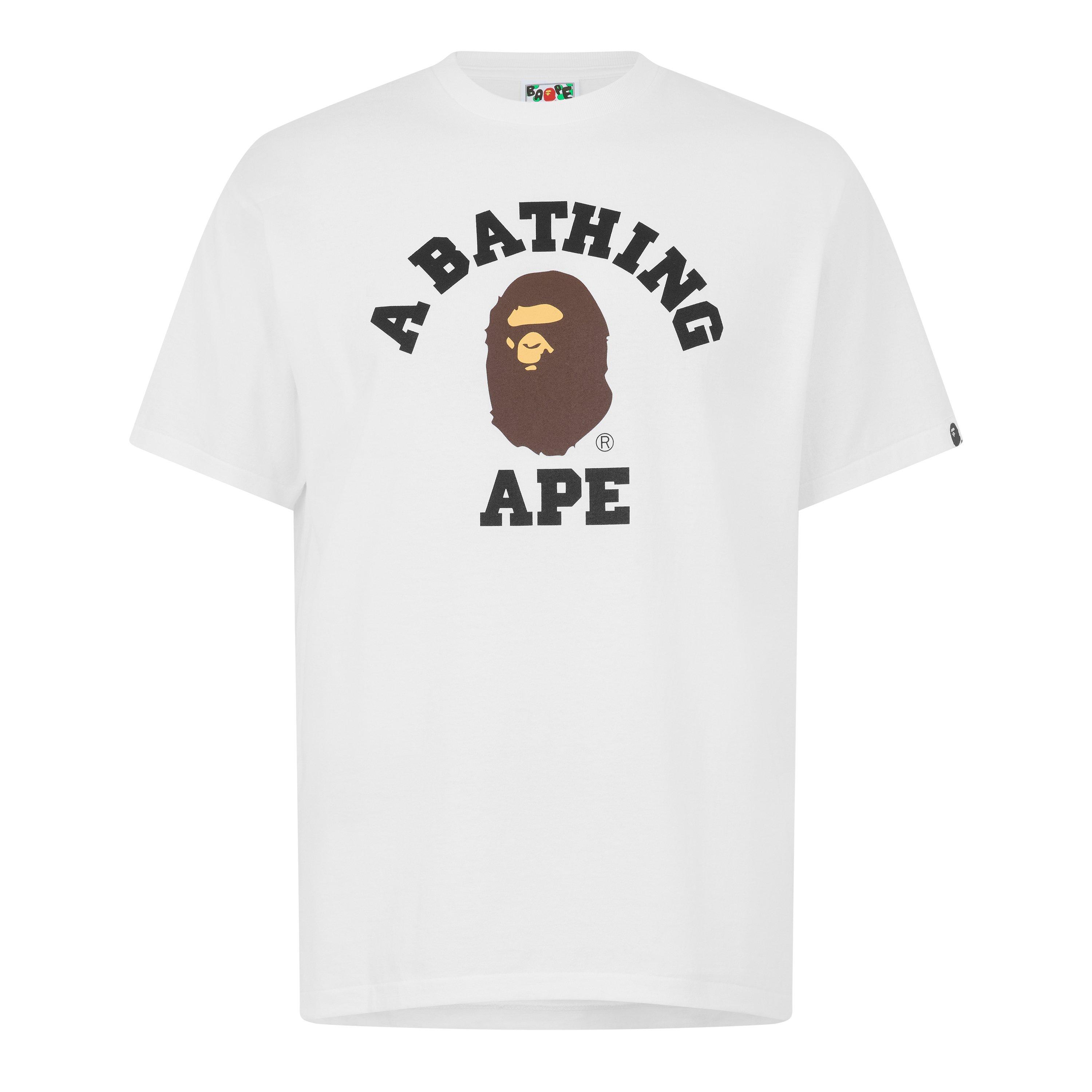 White - A Bathing Ape - Bape College Tee Sn72 - 1